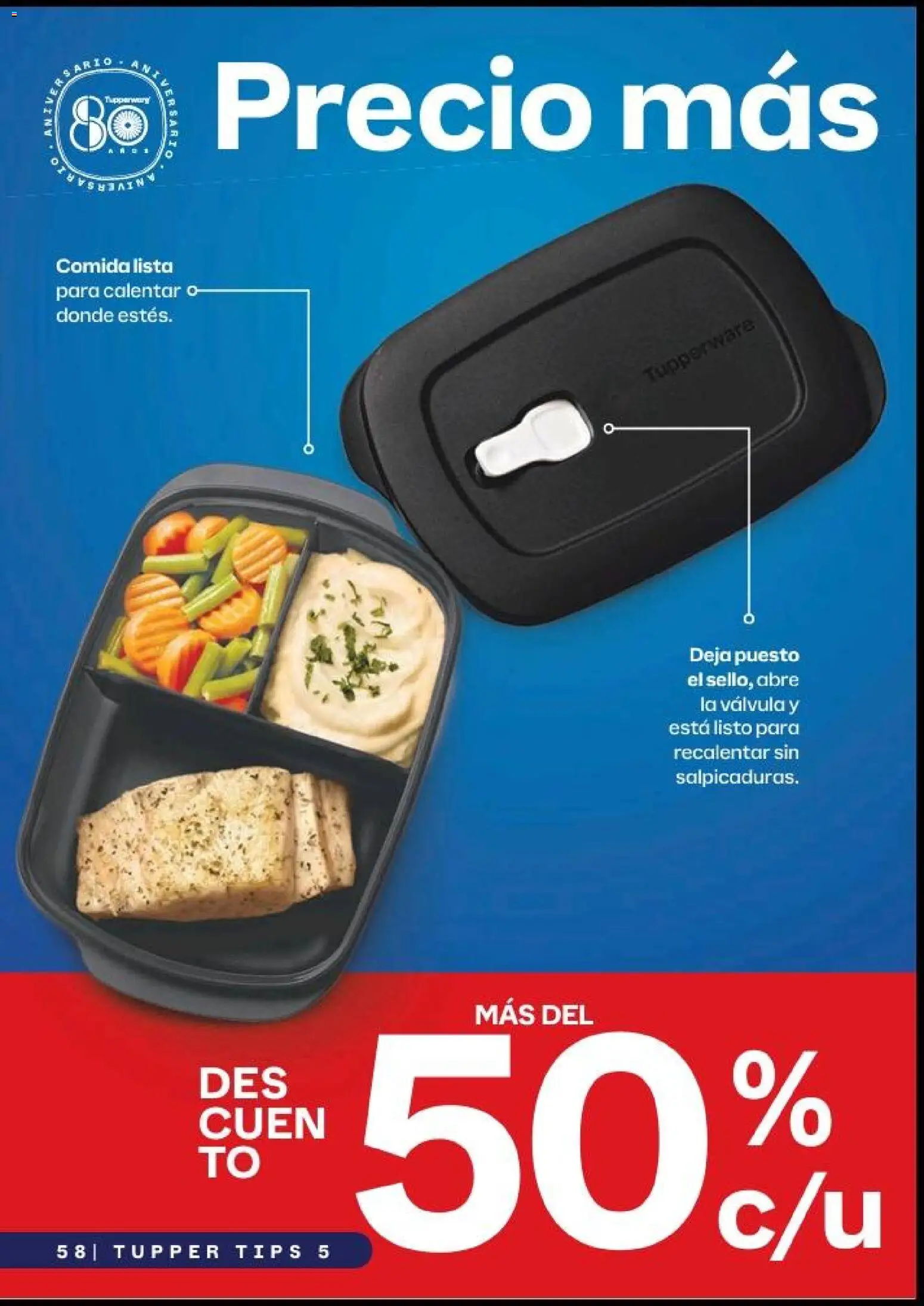 Nuevas ofertas de Tupperware válidas en toda la República Mexicana desde el 20.04.2026. ¡Encuentra las mejores ofertas en Tupperware catálogo! | Página: 58 | Productos: Tupper, Válvula