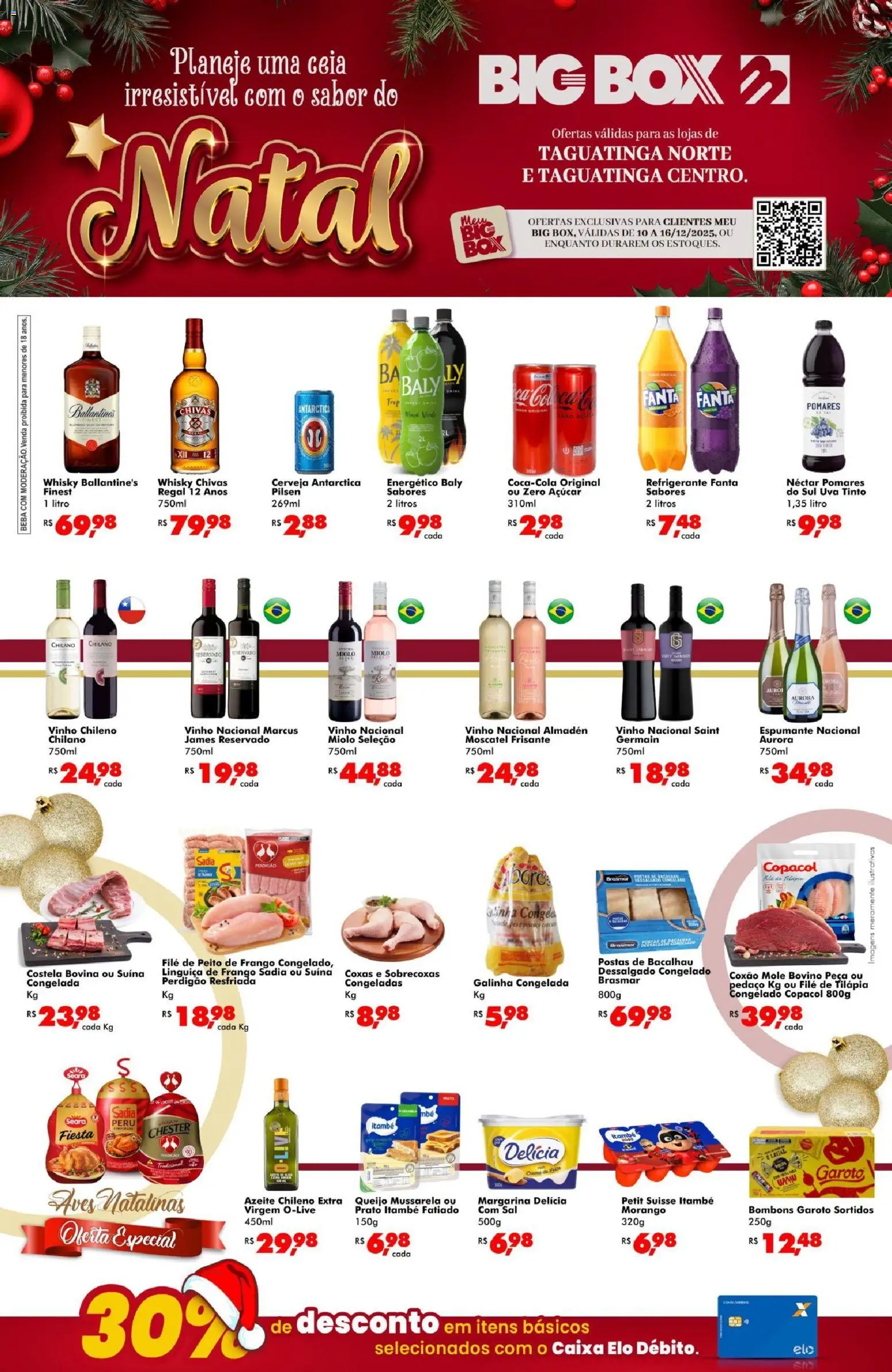 Big Box Folheto - válido de 10.12.2025 | Página: 1 | Produtos: Linguiça, Tilápia, Cerveja, Margarina