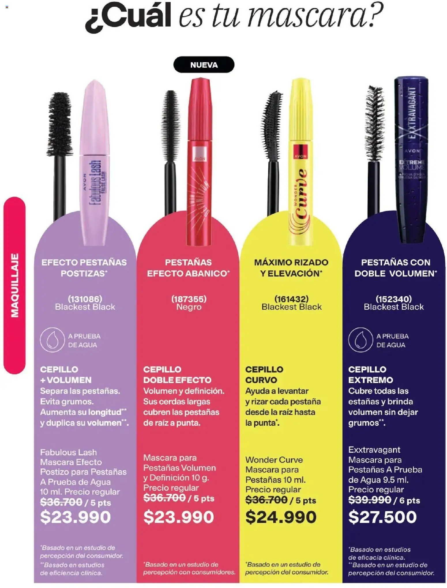 Avon revista - valida desde el 11.03.2026 | Página: 44 | Productos: Agua, Maquillaje, Cepillo, Máscara