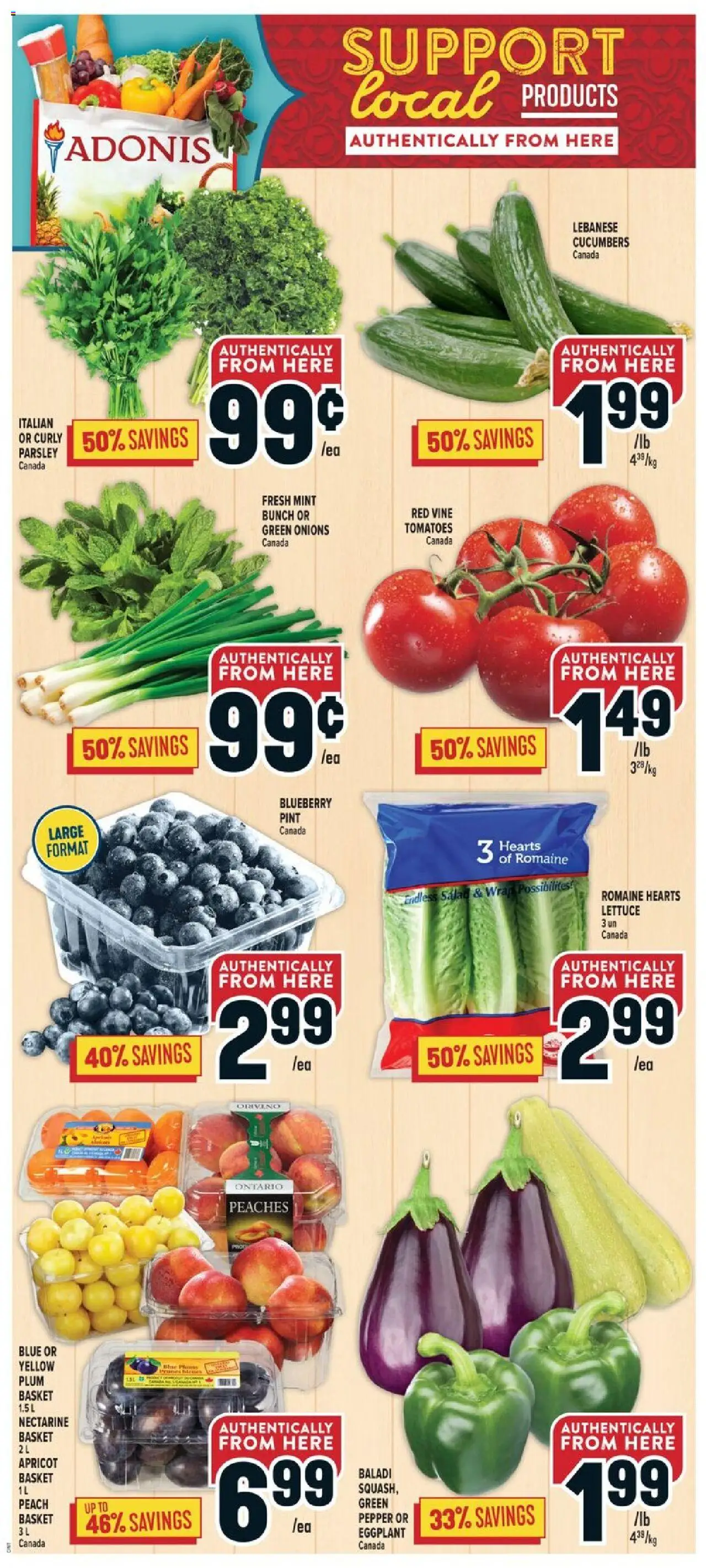 Adonis flyer valid from 07.08.2025 | Page: 3 | Products: Cucumbers, Salad, Basket, Tomatoes