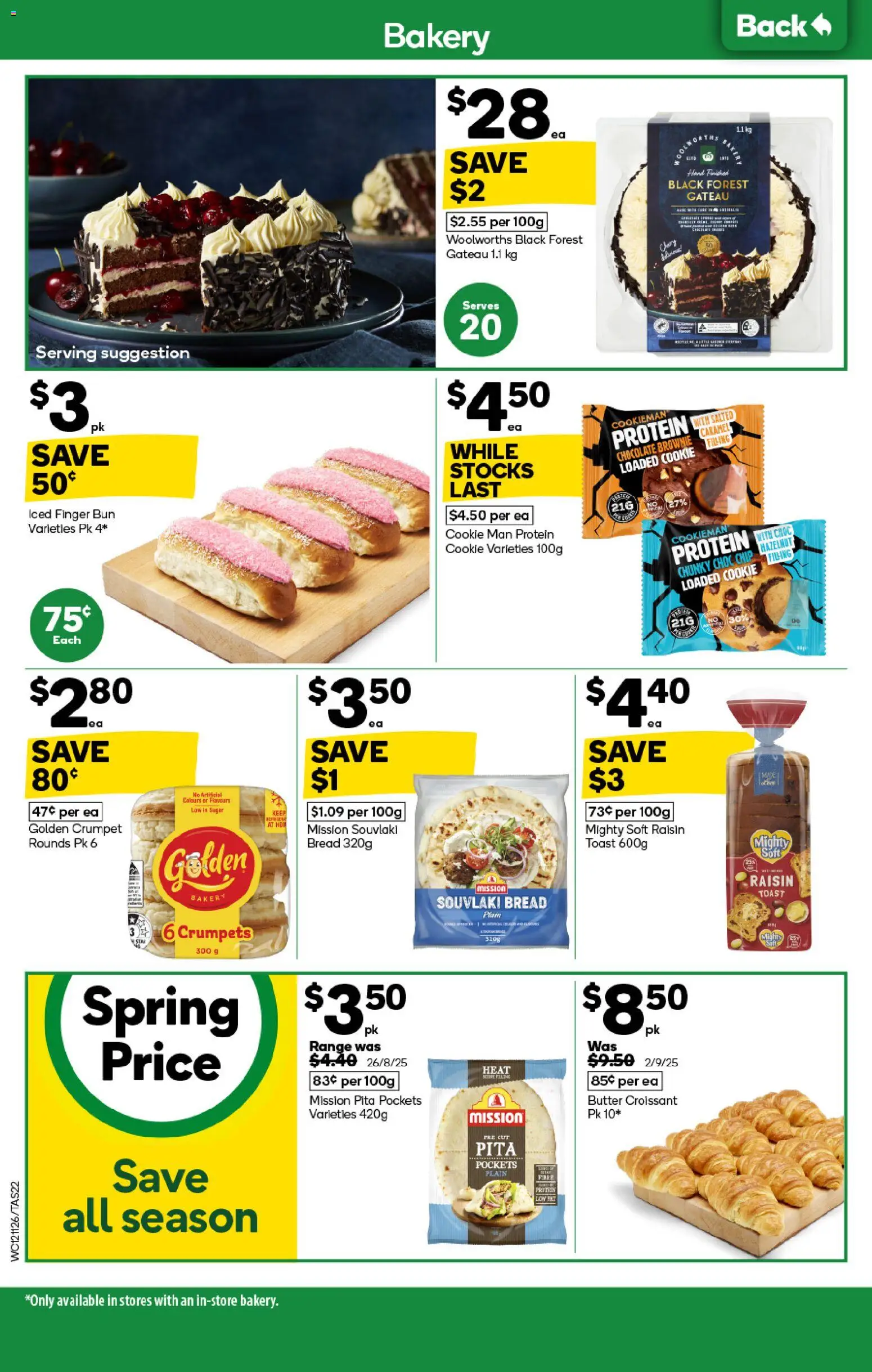 Woolworths catalogue - valid from 12.11.2025 | Page: 22 | Products: Butter, Bread, Chocolate, Bakery