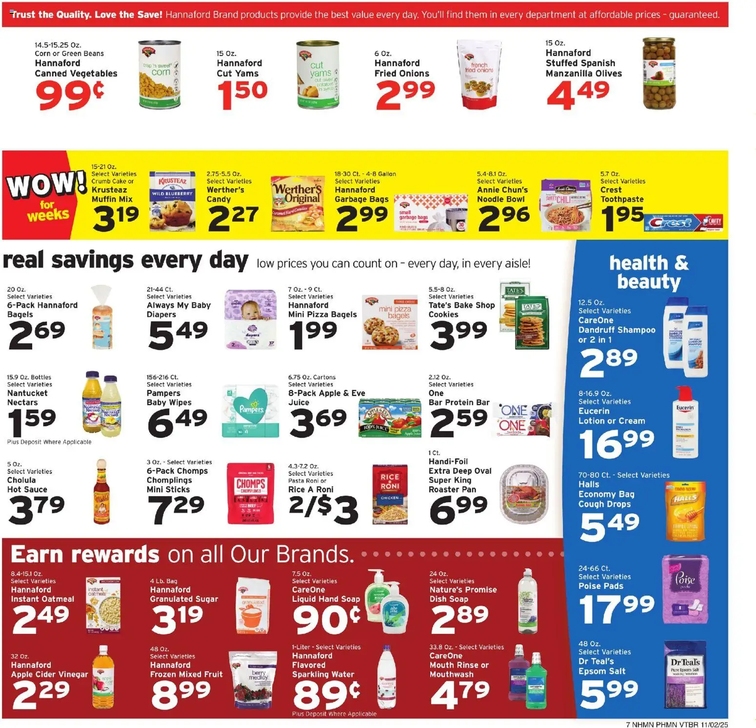 Hannaford Weekly Ad - valid from 02.11.2025 | Page: 11 | Products: Pan, Epsom Salt, Salt, Sugar