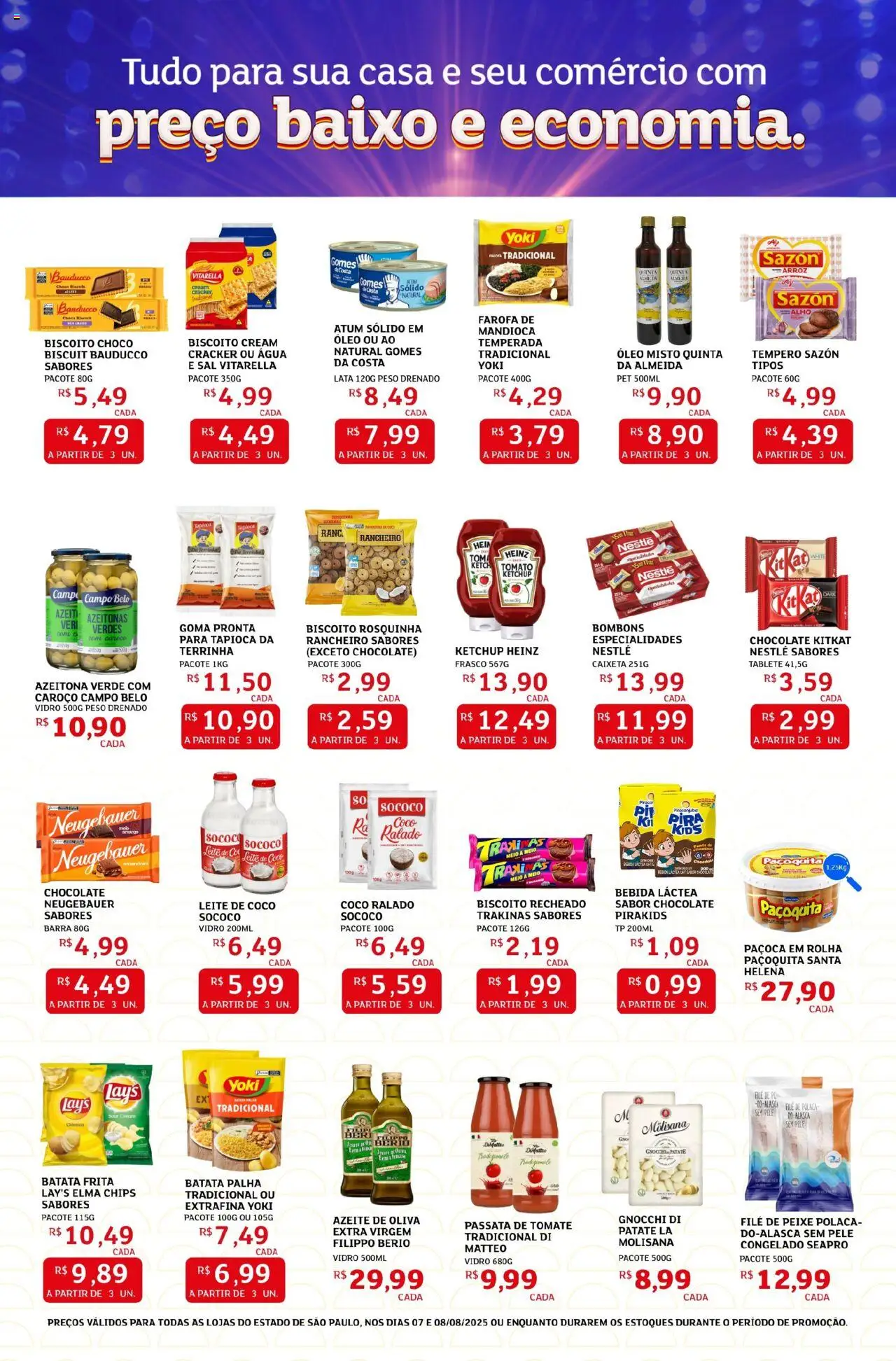 Assaí Atacadista Folheto - válido de 07.08.2025 | Página: 2 | Produtos: Sal, Rosquinha, Atum, Leite de coco