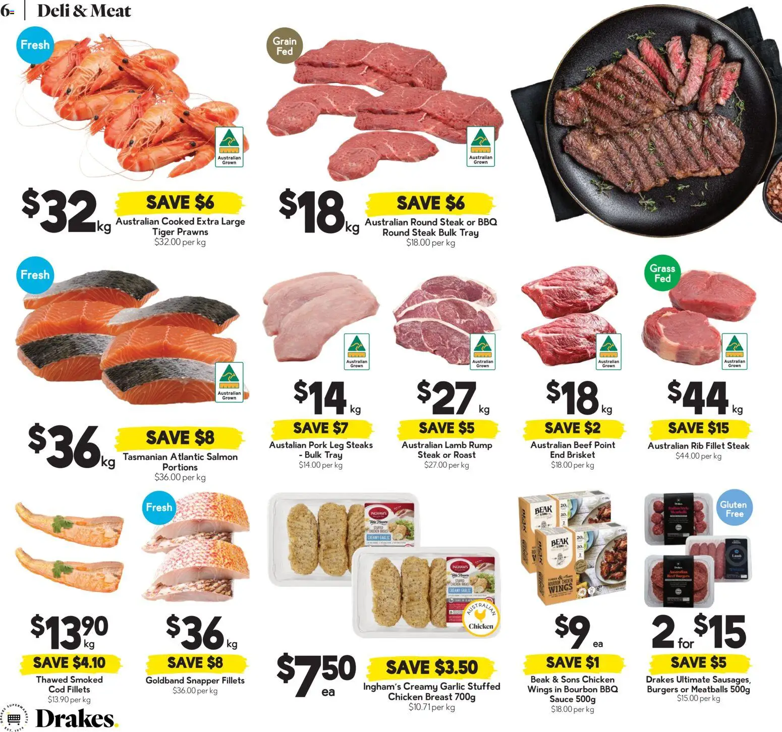 Drakes catalogue - valid from 07.01.2026 | Page: 6 | Products: Pork, Meat, Bourbon, Garlic