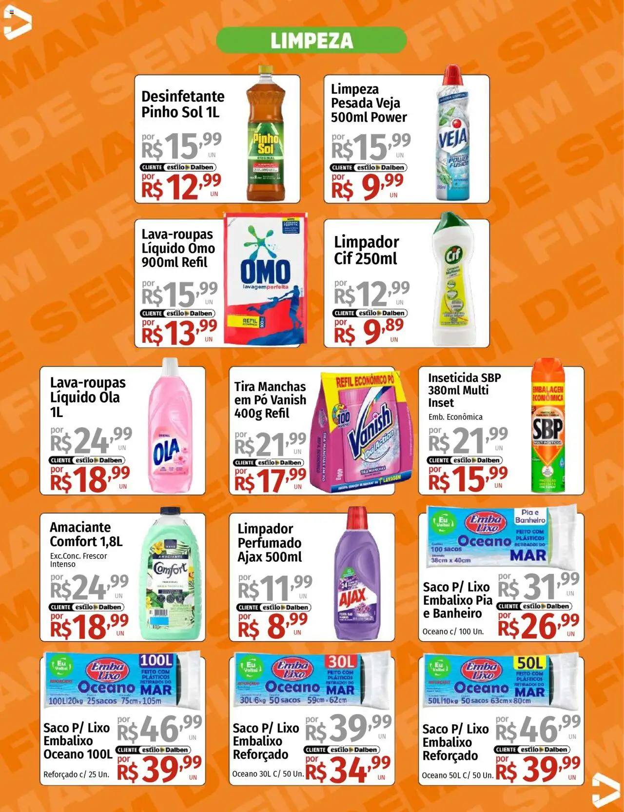 Supermercado Dalben Folheto - válido de 05.09.2025 | Página: 13 | Produtos: Pó, Vanish, Amaciante, Desinfetante
