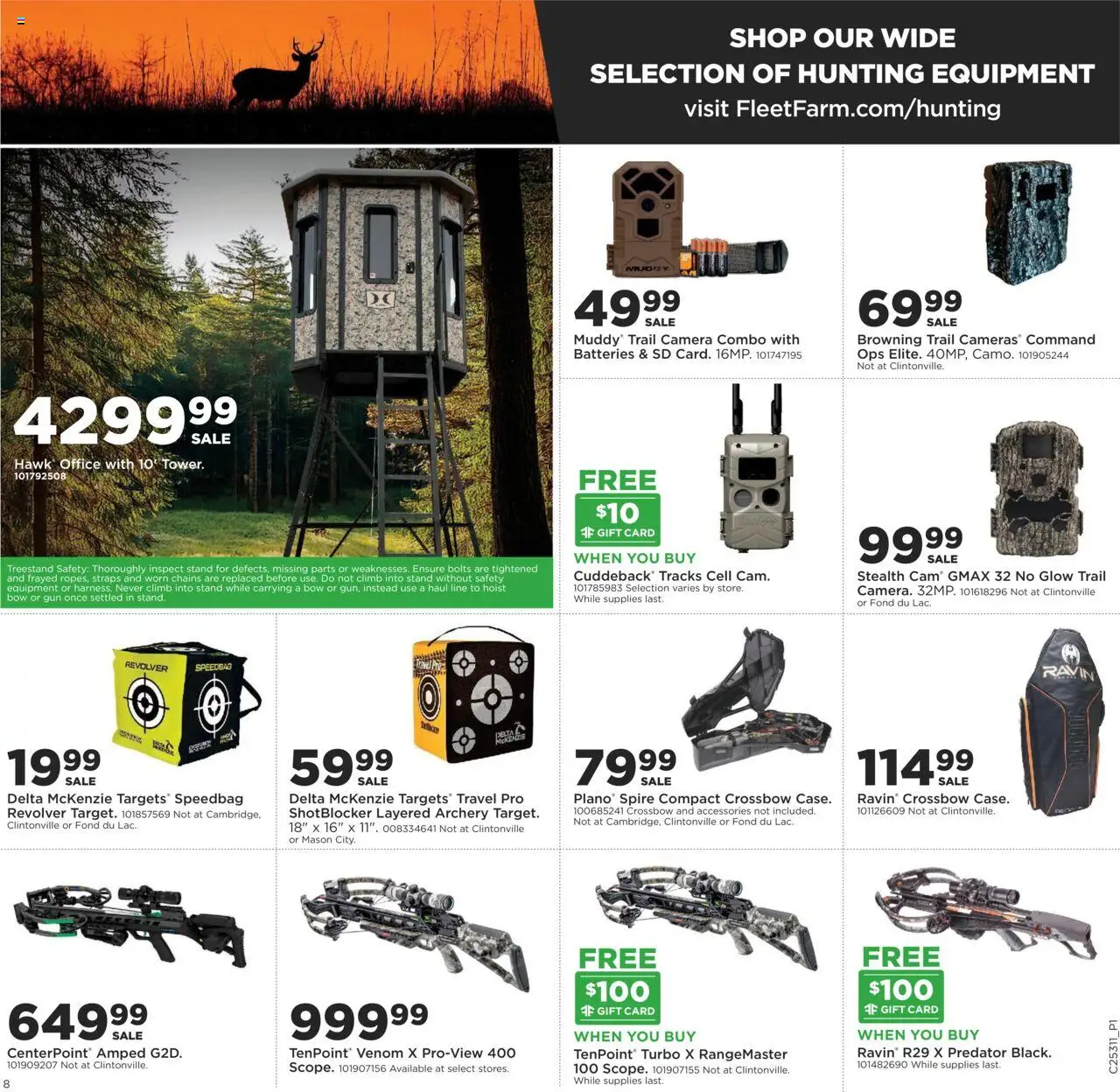 Mills Fleet Farm Weekly Ad - valid from 31.07.2025 | Page: 9 | Products: Bolts, Crossbow, Gun, Trail Camera