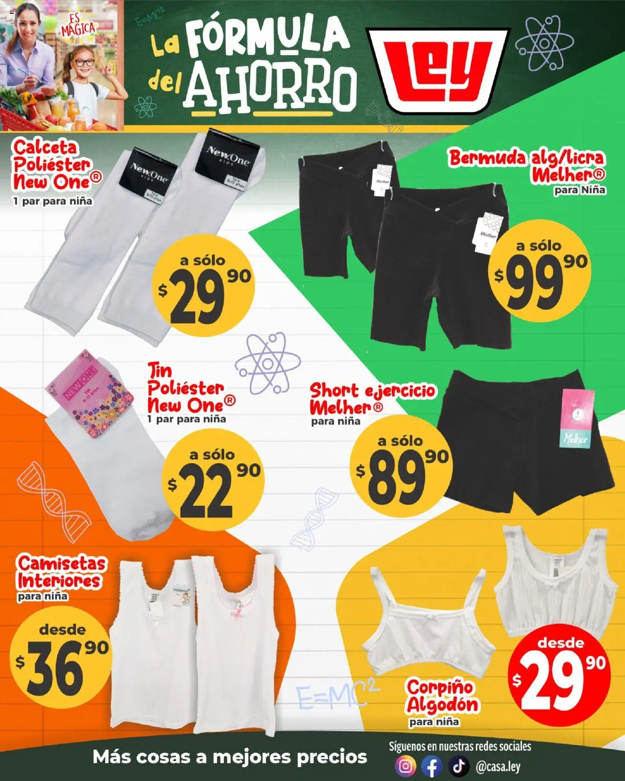 Nuevas ofertas de Casa Ley válidas en toda la República Mexicana desde el 25.08.2025. ¡Encuentra las mejores ofertas en Casa Ley - Folleto Formula del ahorro - Interior! | Página: 10 | Productos: Algodón, Corpiño, Short, Bermuda