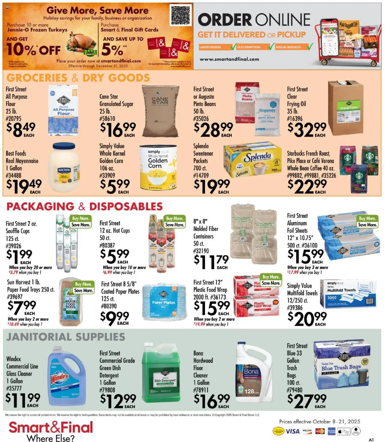 Smart & Final Business & Club Saving - valid from 07.10.2025 | Page: 2 | Products: Oil, Detergent, Mayonnaise, Sugar