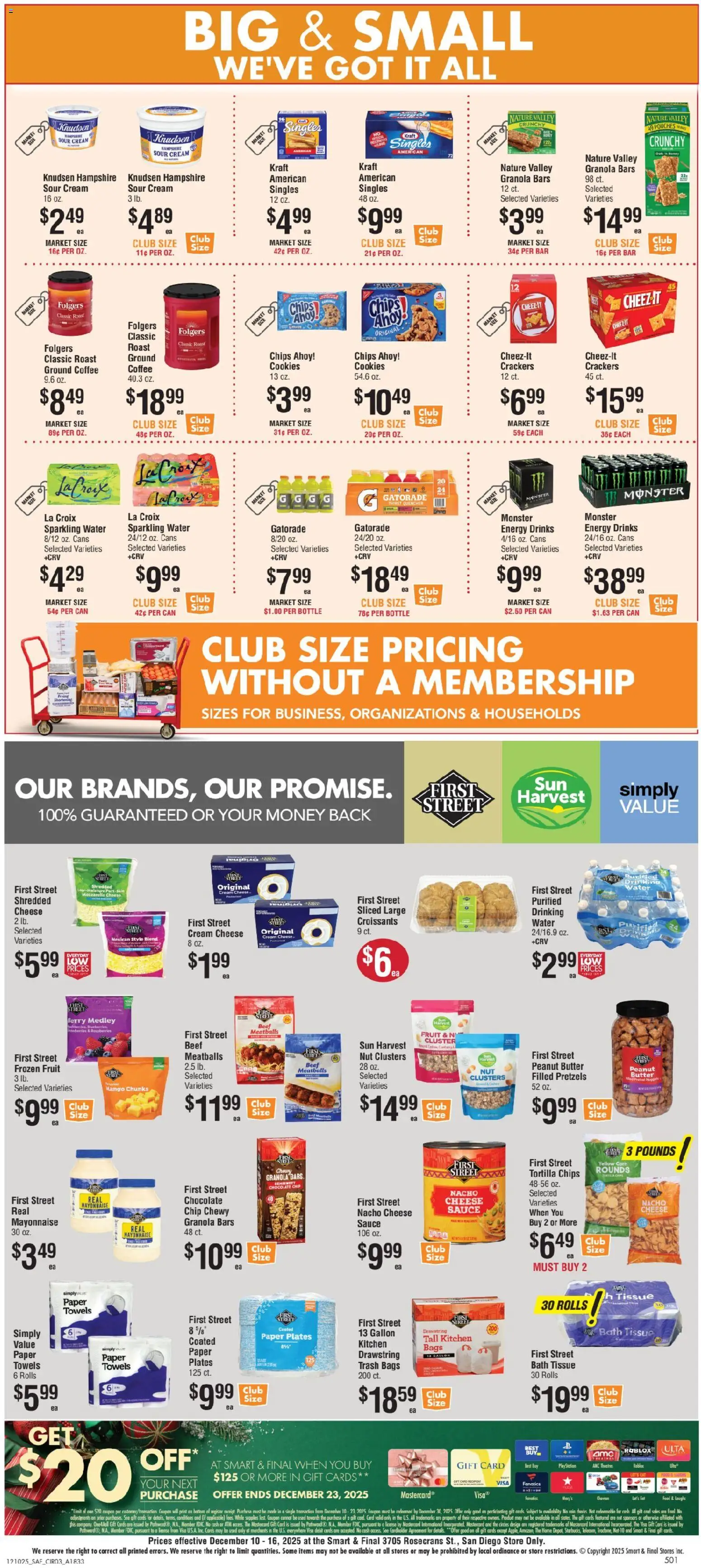 Smart & Final Weekly Ad - valid from 10.12.2025 | Page: 4 | Products: Bath, Beef, Chips, Mango