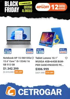 Vista previa Cetrogar Black Friday válido desde el 27.11.2025 | Página: 5 | Productos: Tablet, Notebook, Té
