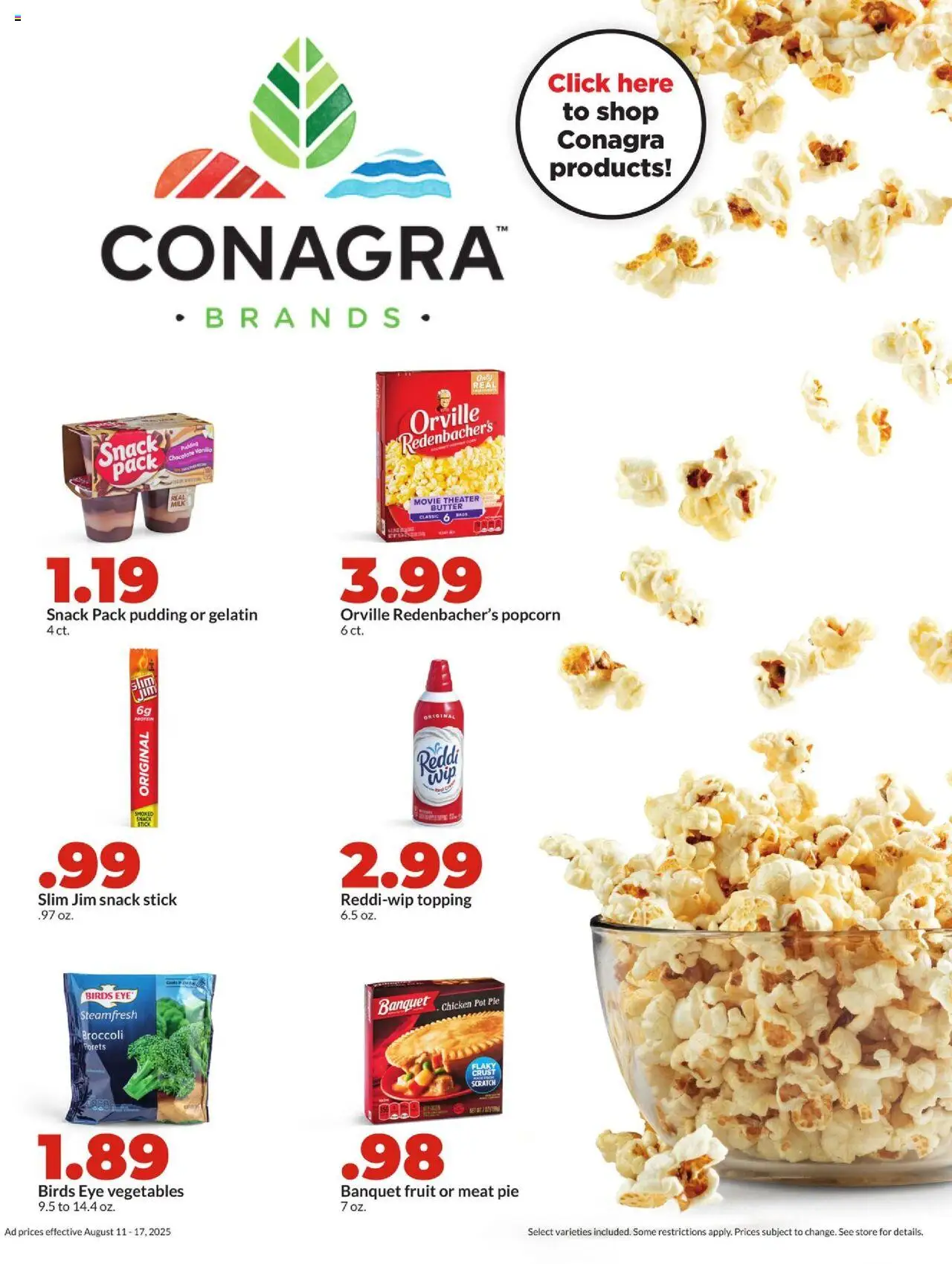 HyVee Weekly Ad - valid from 11.08.2025 | Page: 23 | Products: Broccoli, Butter, Chocolate, Vegetables