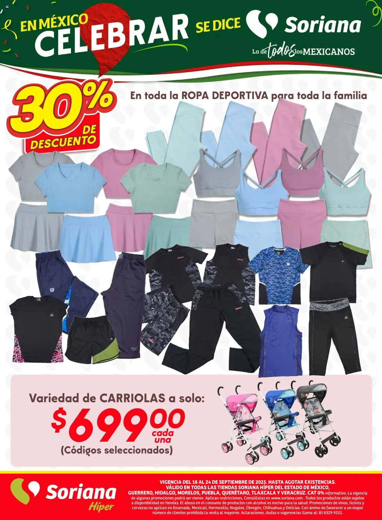 Nuevas ofertas de Soriana válidas en toda la República Mexicana desde el 18.09.2025. ¡Encuentra las mejores ofertas en Soriana - Preciazazaso Híper: Edo Mex, Gro, Hgo, Mor, Pue, Qto, Tlax, Ver! | Página: 39 | Productos: Ropa