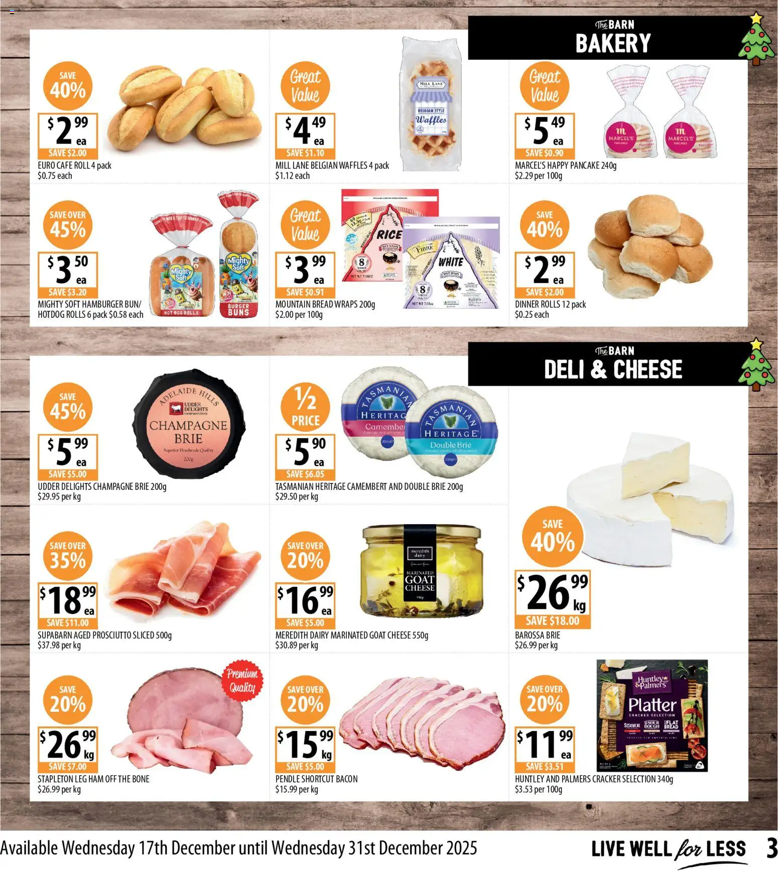 Supabarn catalogue - valid from 17.12.2025 | Page: 3 | Products: Bacon, Ham, Rice, Waffles