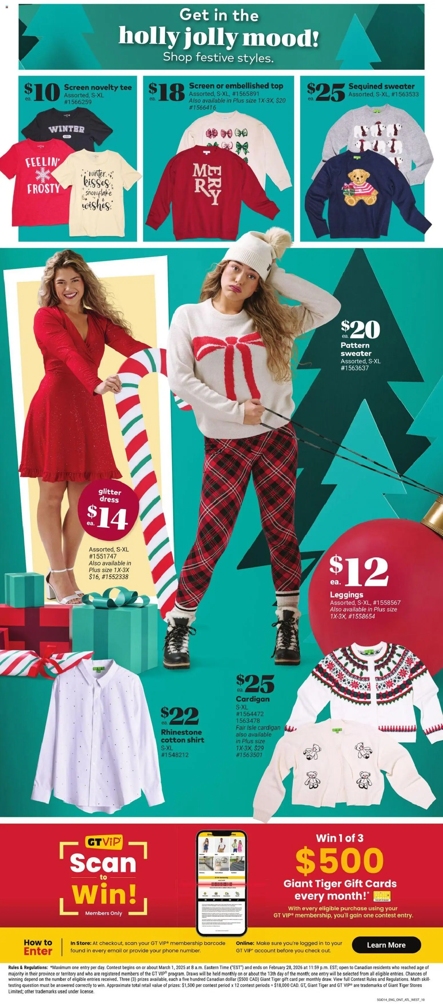 Giant Tiger flyer valid from 05.11.2025 | Page: 12 | Products: Phone, Shirt, Sweater, Leggings