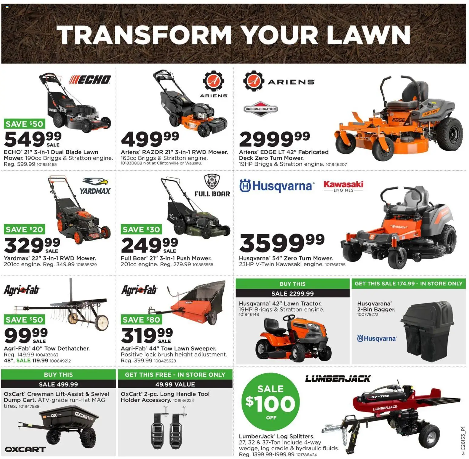 Mills Fleet Farm Lawn & Garden - valid from 06.04.2026 | Page: 3 | Products: Swivel, Brush