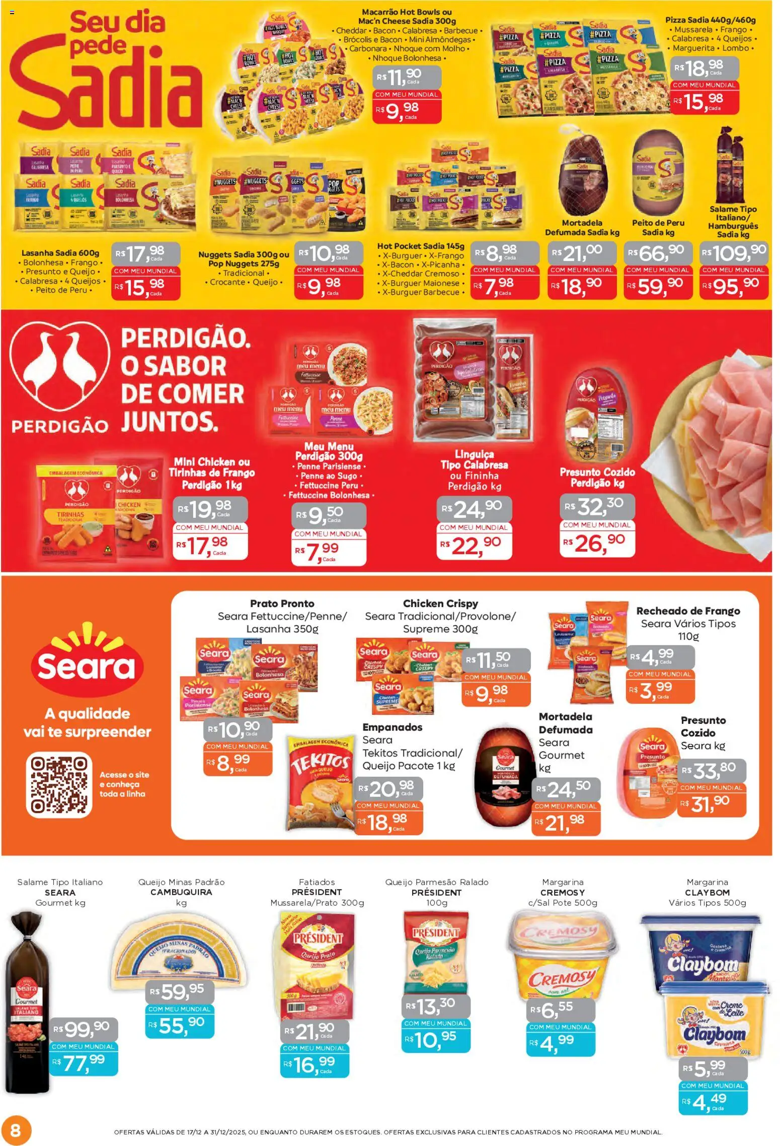 Mundial Folheto - válido de 17.12.2025 | Página: 8 | Produtos: Lombo, Peito de peru, Brócolis, Maionese