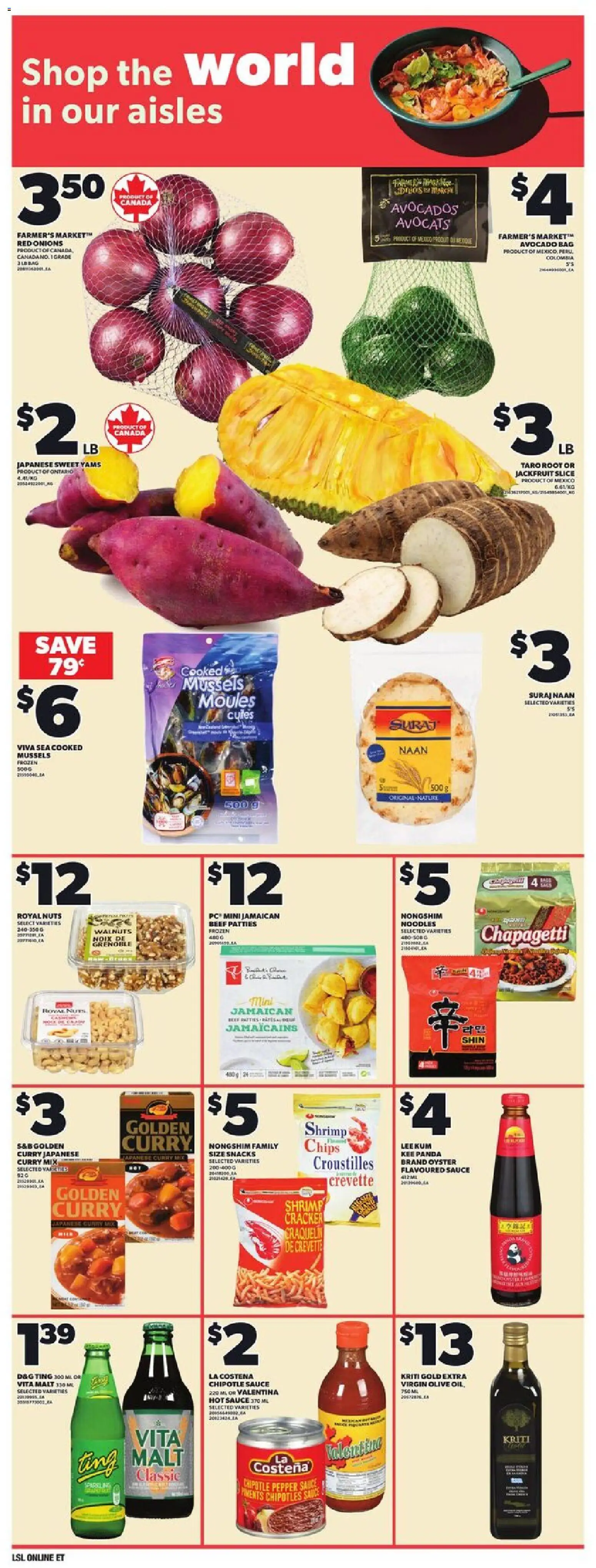 Loblaws flyer valid from 20.11.2025 | Page: 18 | Products: Noodles, Beef, PC, Bag