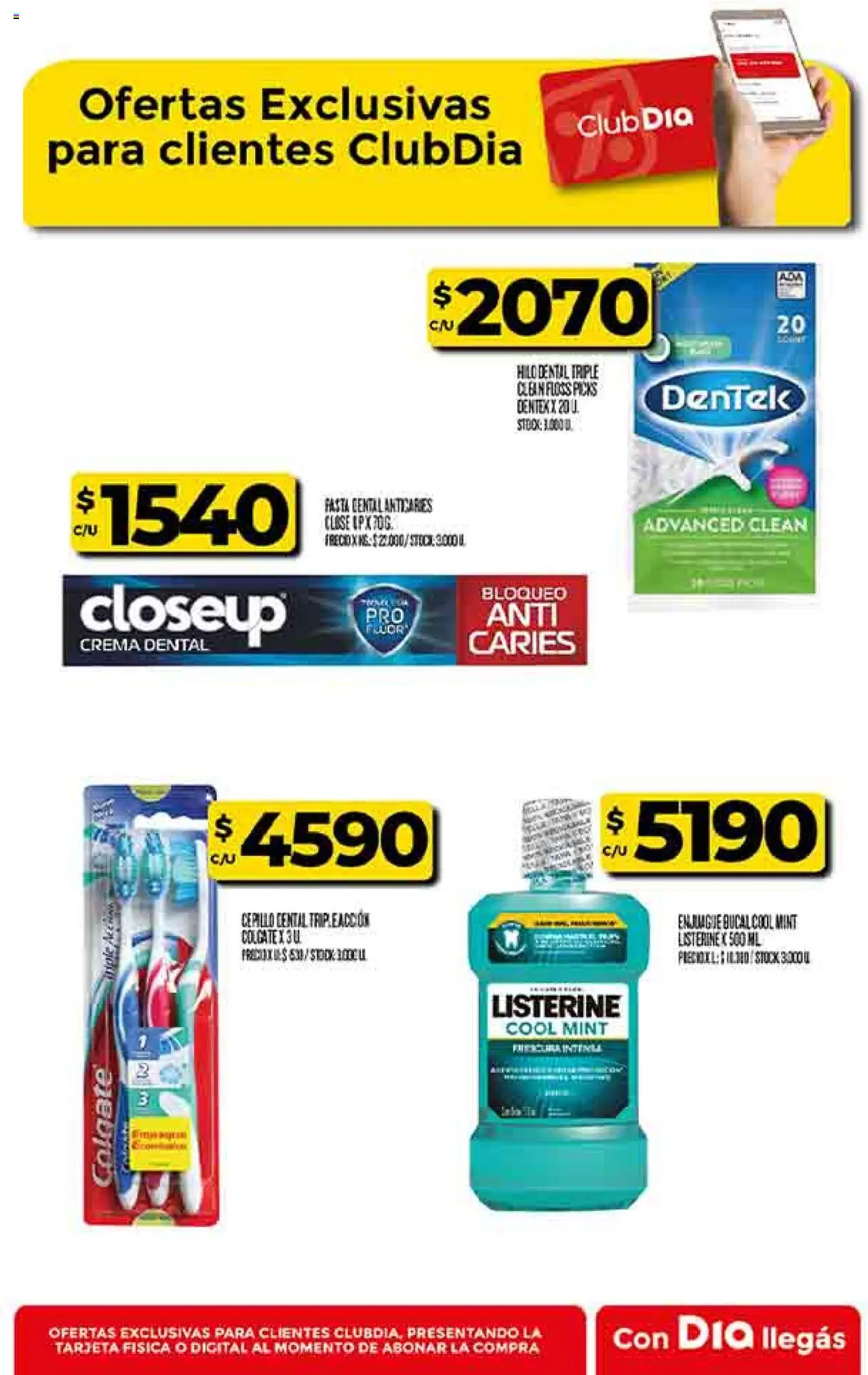 Supermercado DIA Ofertas - Salta y Jujuy │ válido desde el 30.07.2025 | Página: 48 | Productos: Cepillo, Enjuague bucal, Hilo dental, Crema
