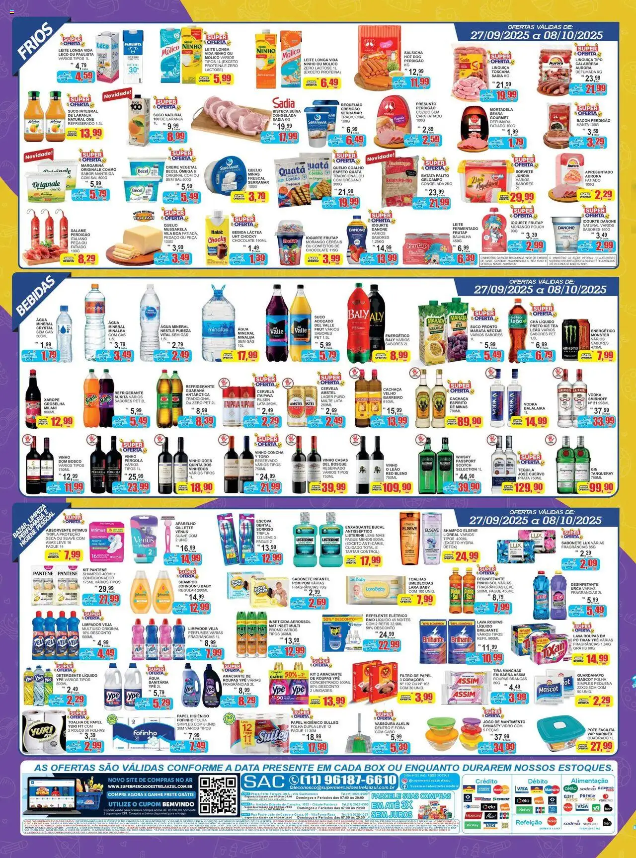 Estrela Azul Folheto - válido de 27.09.2025 | Página: 4 | Produtos: Guaraná, Ice tea, Salsicha, Vodka