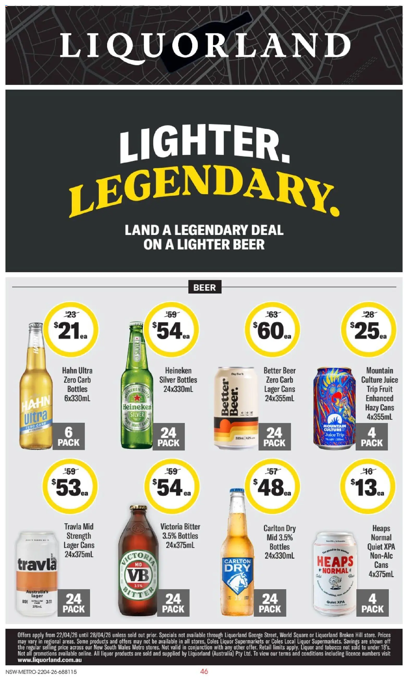 Liquorland catalogue - valid from 22.04.2026 | Page: 1 | Products: Juice, Beer