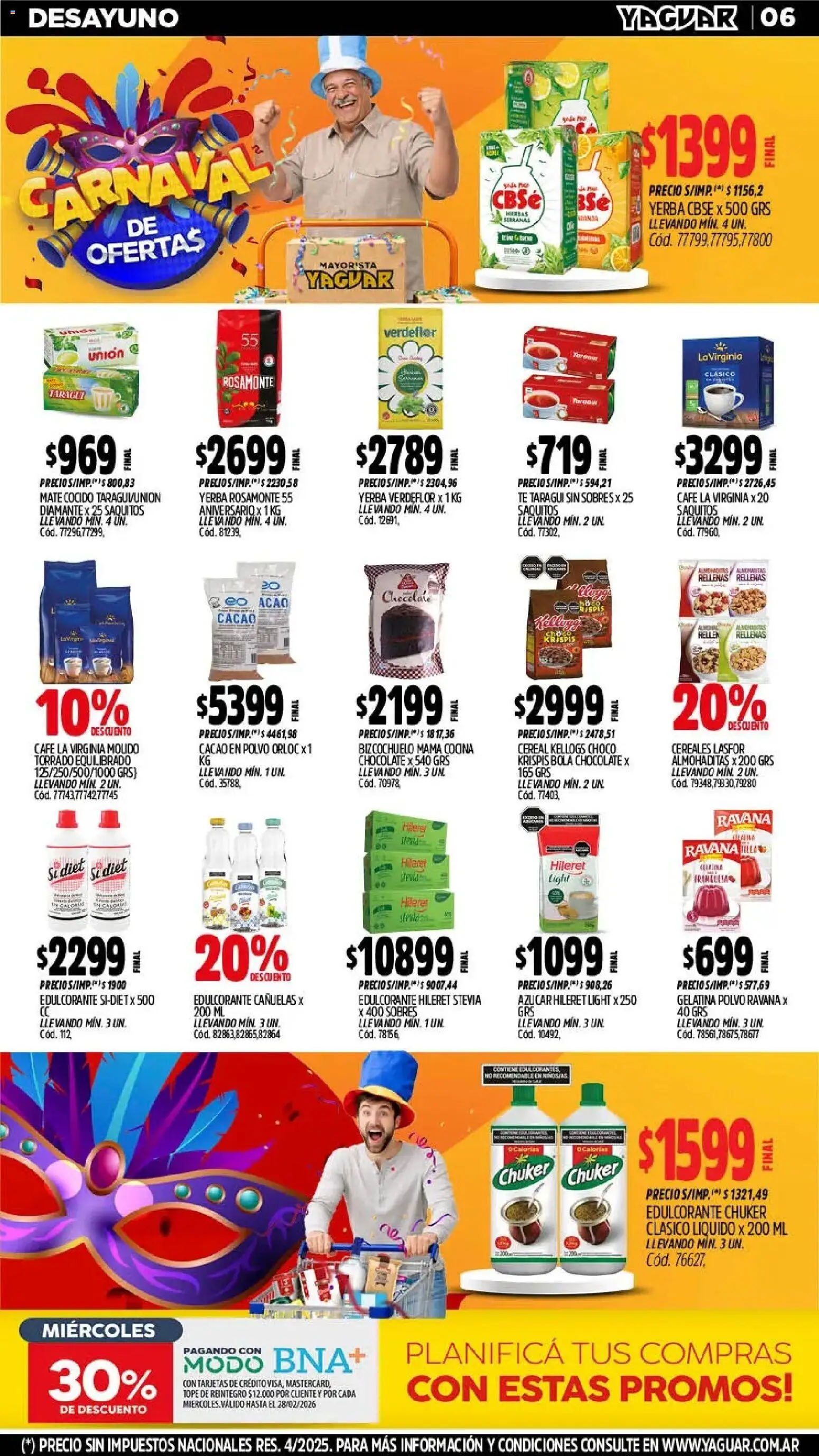 Yaguar - Oferta Semanal Mendoza │ válido desde el 16.02.2026 | Página: 5 | Productos: Cocina, Yerba, Café, Té
