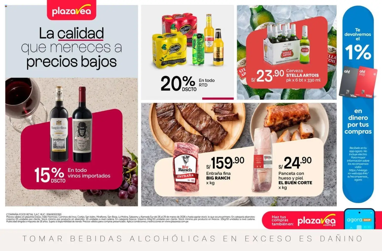 Catálogo Plaza Vea válido desde 26.03.2026 | Página: 1 | Productos: Cerveza