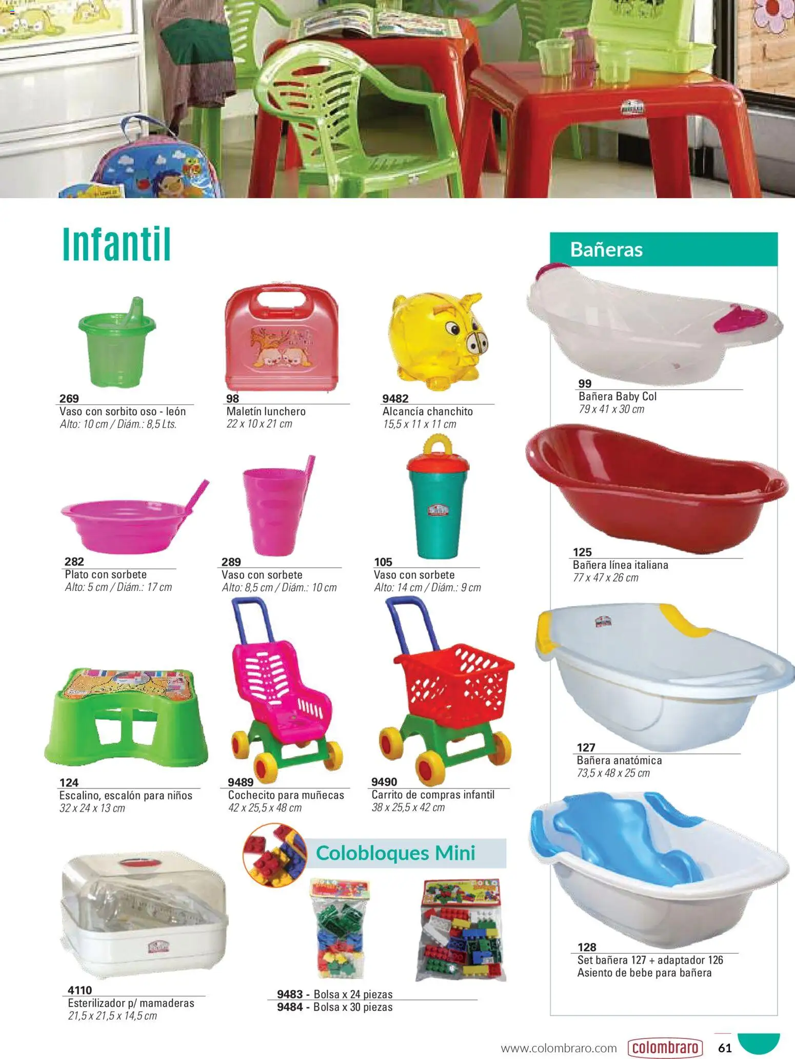 Colombraro catálogo │ válido desde el 26.01.2026 | Página: 61 | Productos: Bolsa, Adaptador, Bañera, Cochecito