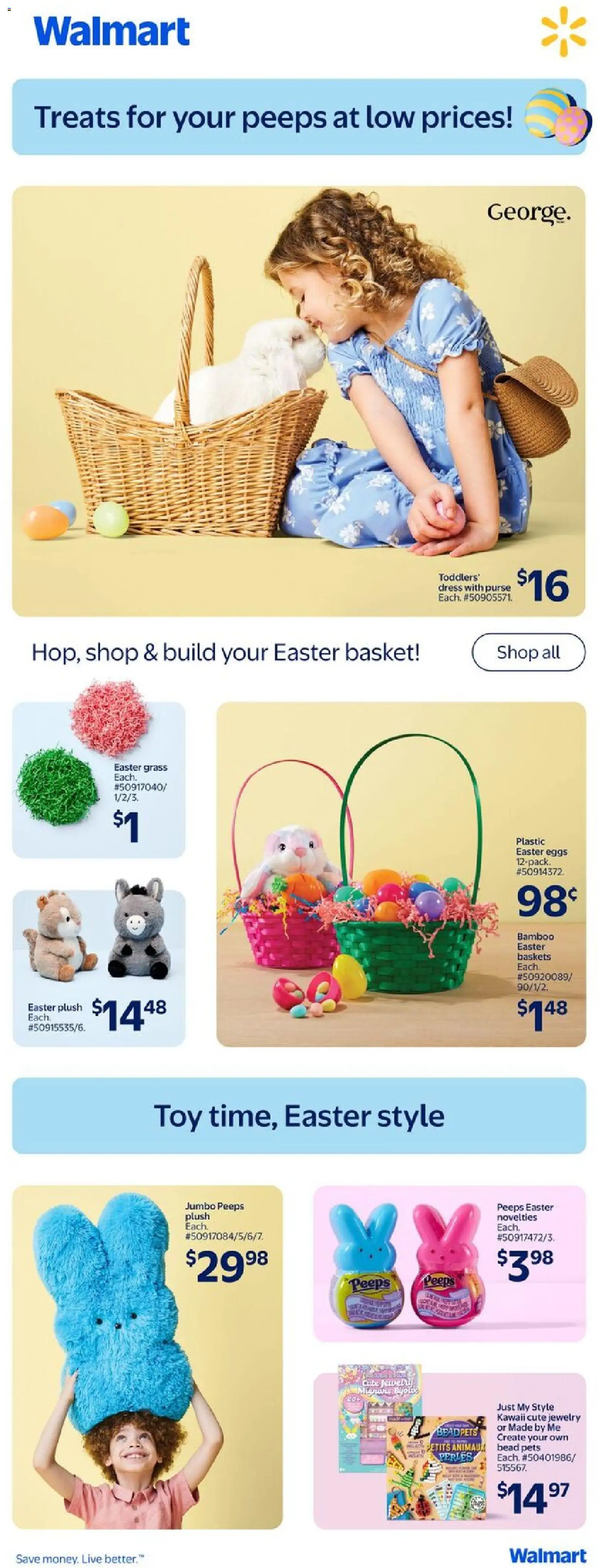 Walmart flyer valid from 12.03.2026 | Page: 13 | Products: Dress, Purse, Basket, Eggs