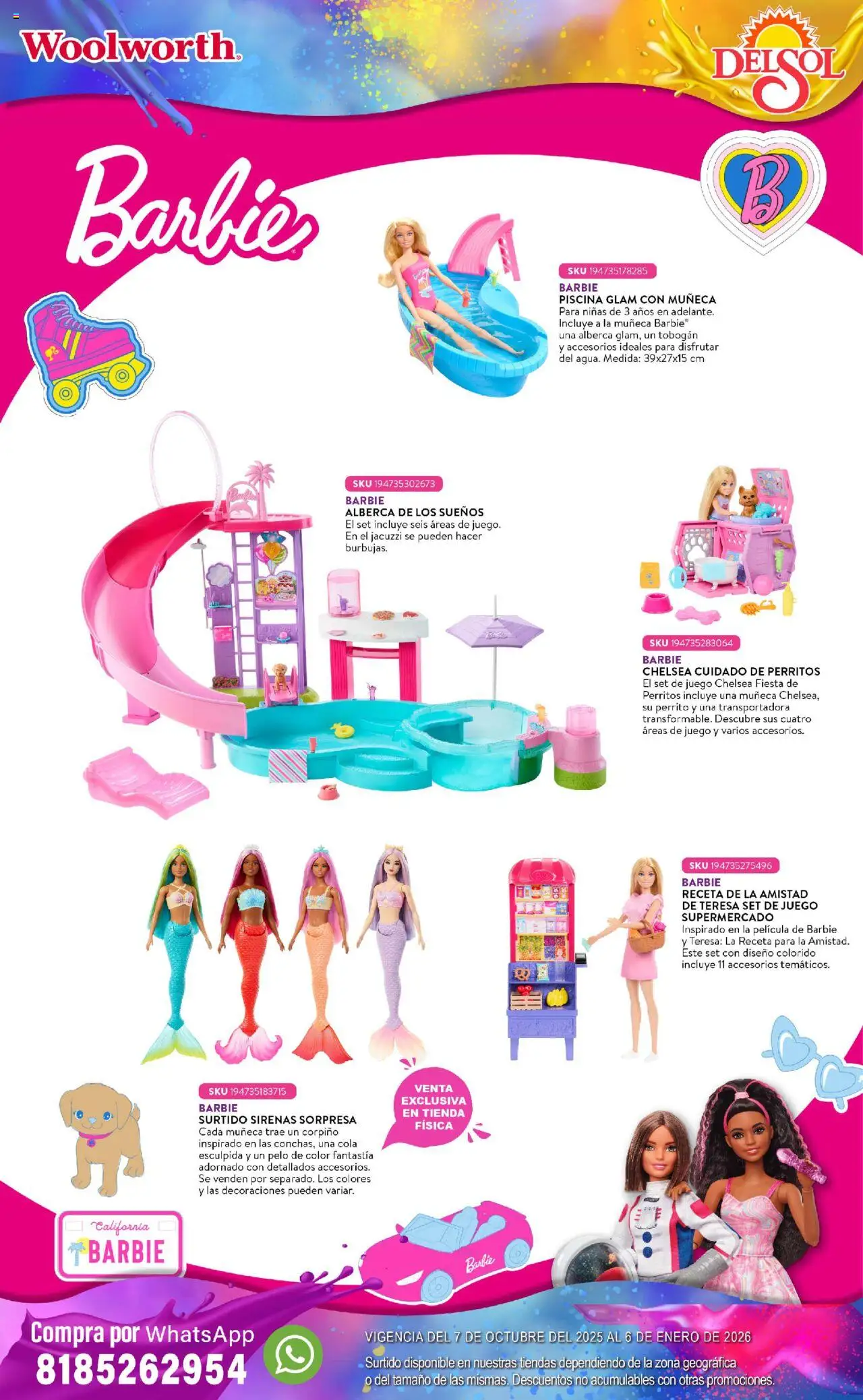 Nuevas ofertas de Del Sol y Woolworth válidas en toda la República Mexicana desde el 07.10.2025. ¡Encuentra las mejores ofertas en Del Sol y Woolworth - Catálogo Castillo Del Juguete! | Página: 39 | Productos: Tobogán, Juego, Corpiño