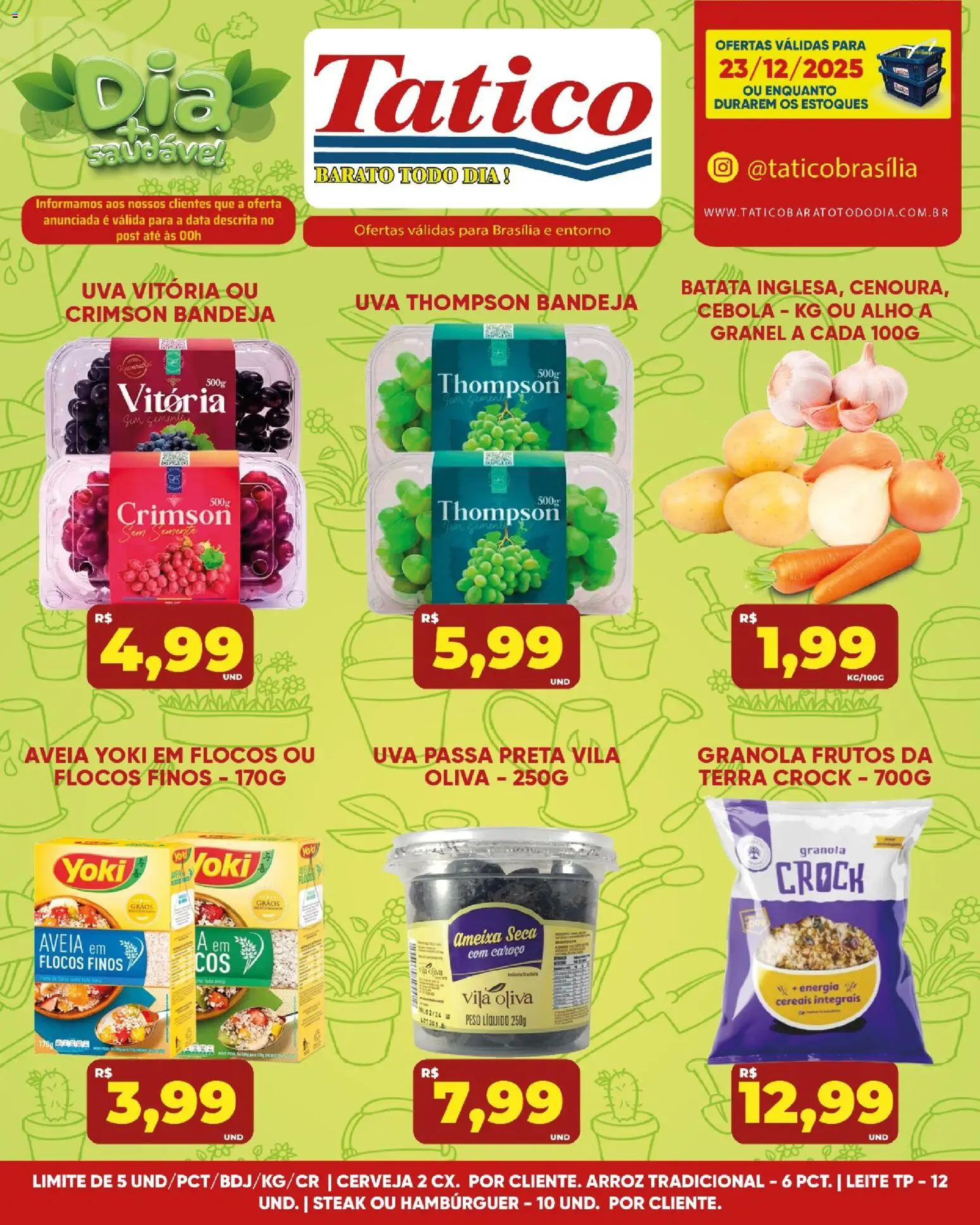 Tatico Folheto - válido de 23.12.2025 | Página: 11 | Produtos: Arroz, Hambúrguer, Uva passa, Ameixa