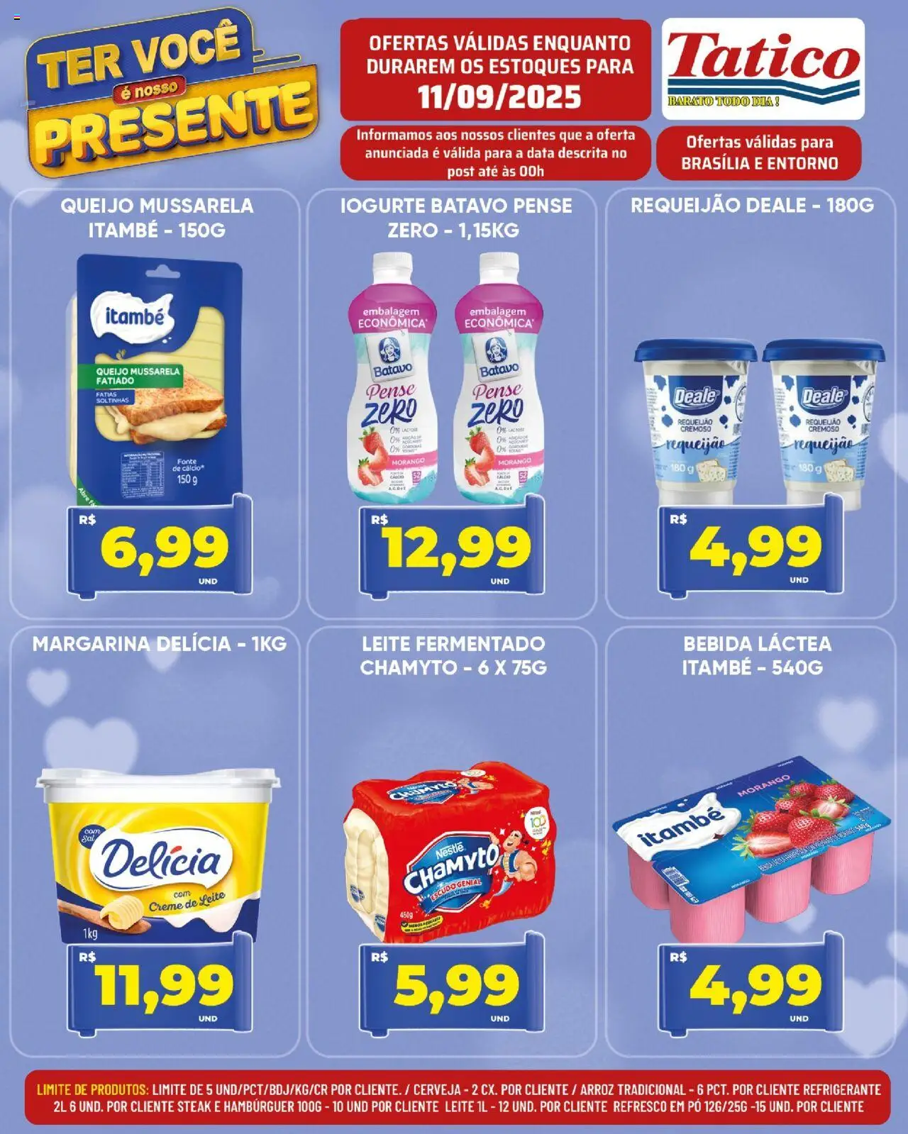 Tatico Folheto - válido de 11.09.2025 | Página: 14 | Produtos: Arroz, Cálcio, Requeijão, Margarina