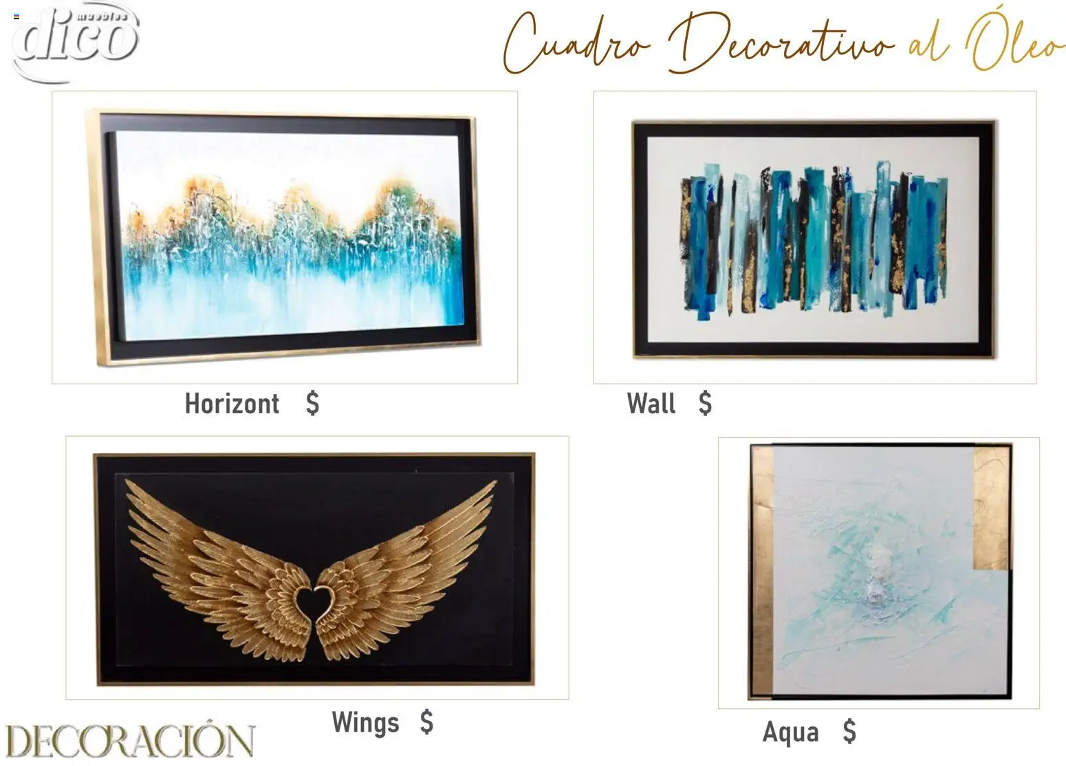 Nuevas ofertas de Muebles Dico válidas en toda la República Mexicana desde el 09.12.2025. ¡Encuentra las mejores ofertas en Muebles Dico catálogo Decoración! | Página: 3 | Productos: Cuadro