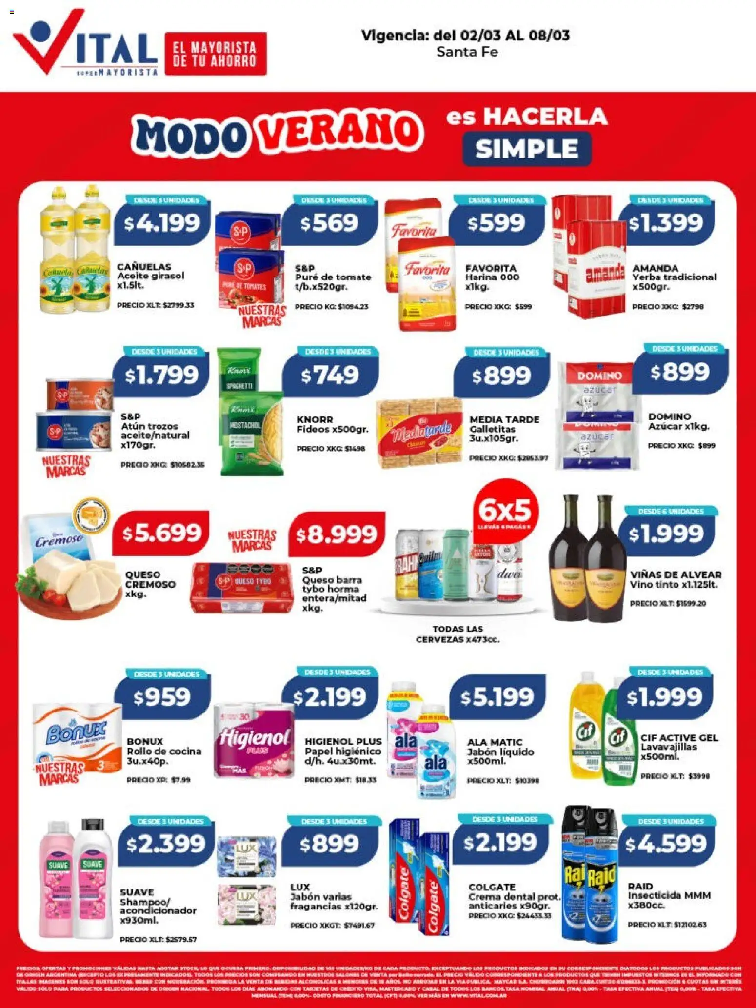 Vital - Ofertas - Santa Fe  │ válido desde el 02.03.2026 | Página: 1 | Productos: Galletitas, Azucar, Jabón, Crema