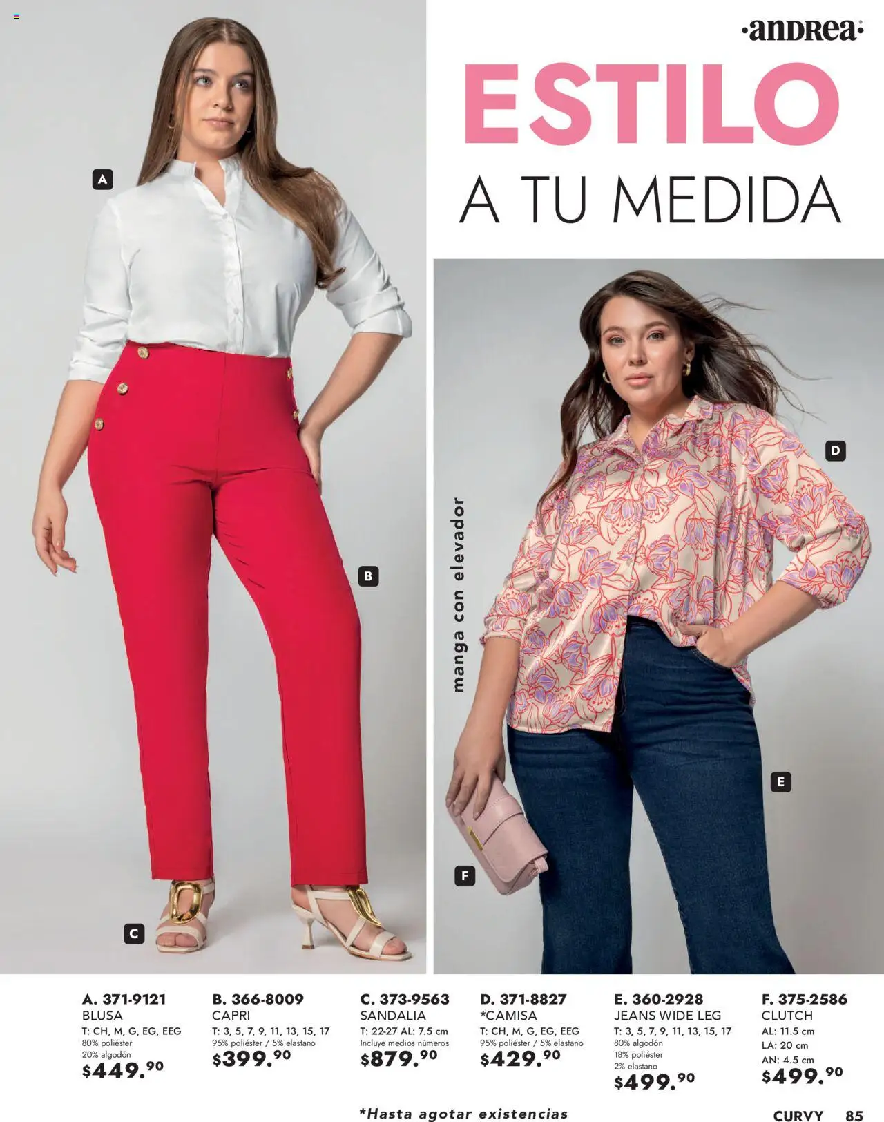 Nuevas ofertas de Andrea válidas en toda la República Mexicana desde el 25.05.2025. ¡Encuentra las mejores ofertas en Andrea - Catálogo Vestir Exterior! | Página: 85 | Productos: Blusa, Manga, Algodón