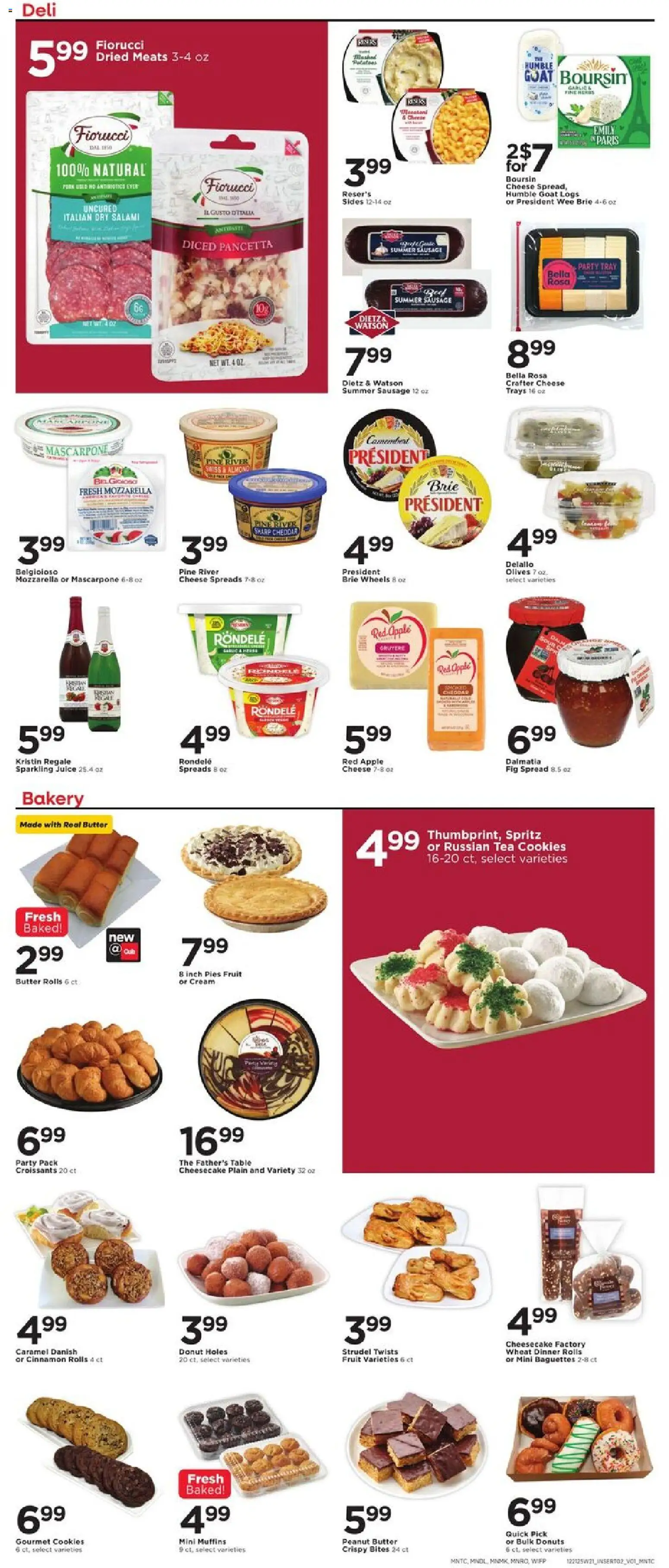 Cub Foods Weekly Ad - valid from 21.12.2025 | Page: 4 | Products: Juice, Cookies, Sausage, Cheesecake