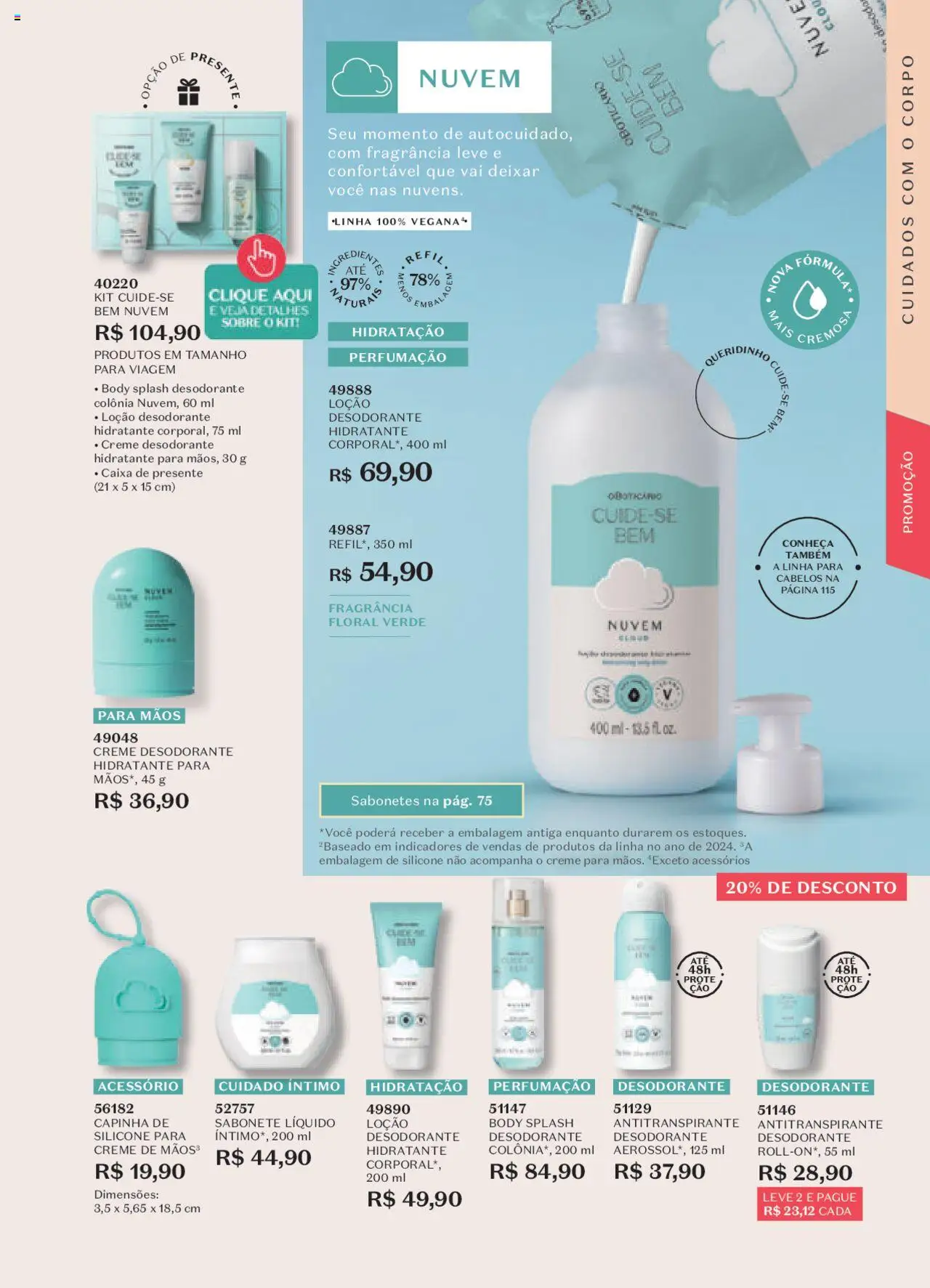 O Boticário Folheto - válido de 13.06.2025 | Página: 75 | Produtos: Desodorante, Creme, Body, Sabonete líquido
