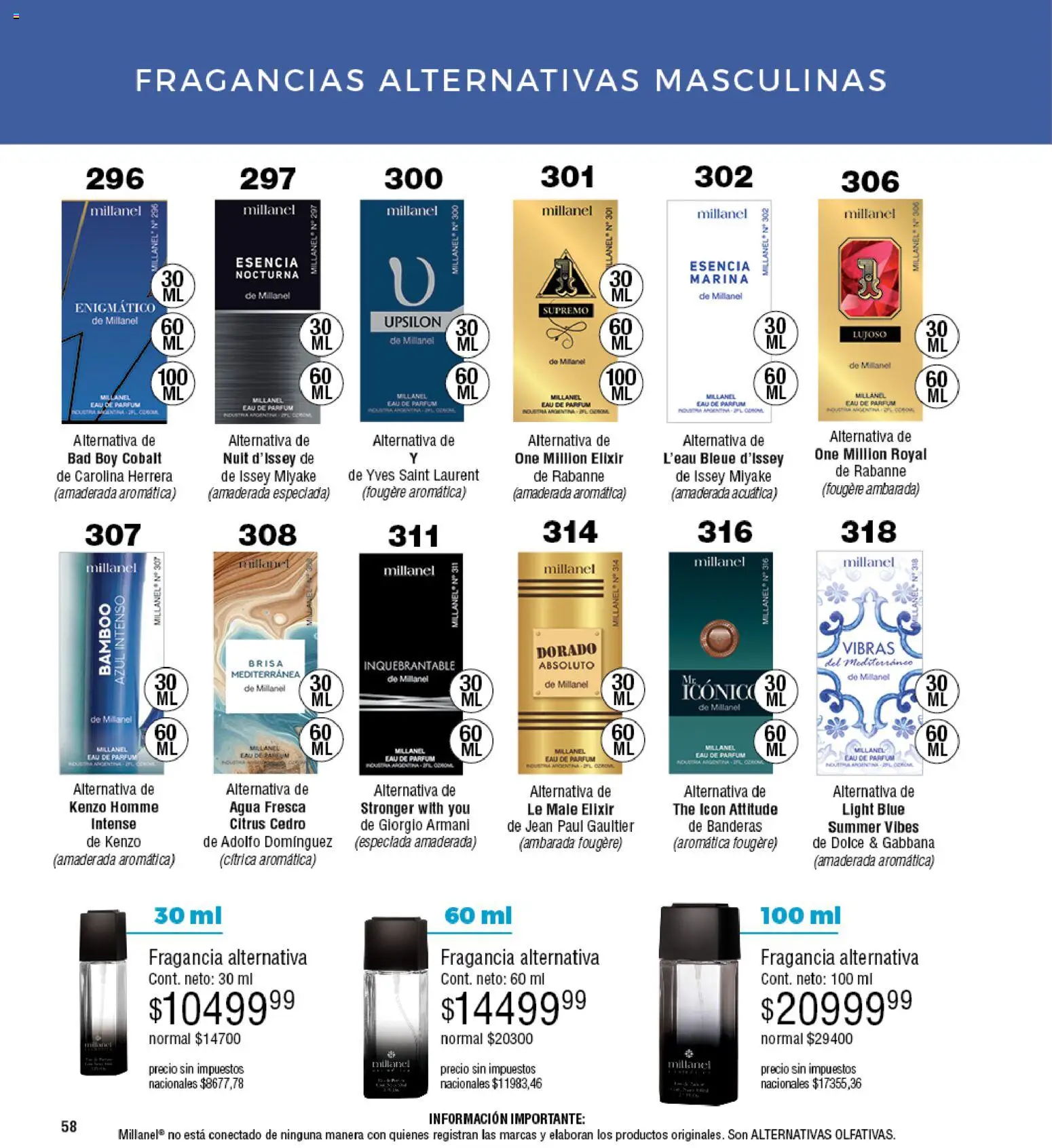 Millanel - Catálogo │ válido desde el 02.03.2026 | Página: 58 | Productos: Jean, Fragancia, Agua