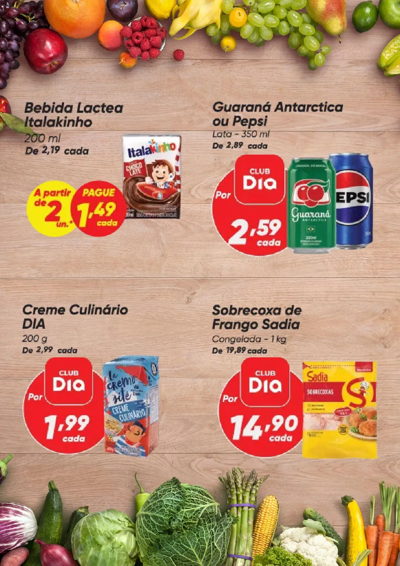 Dia Folheto - válido de 31.07.2025 | Página: 4 | Produtos: Guaraná, Creme, Bebida, Frango