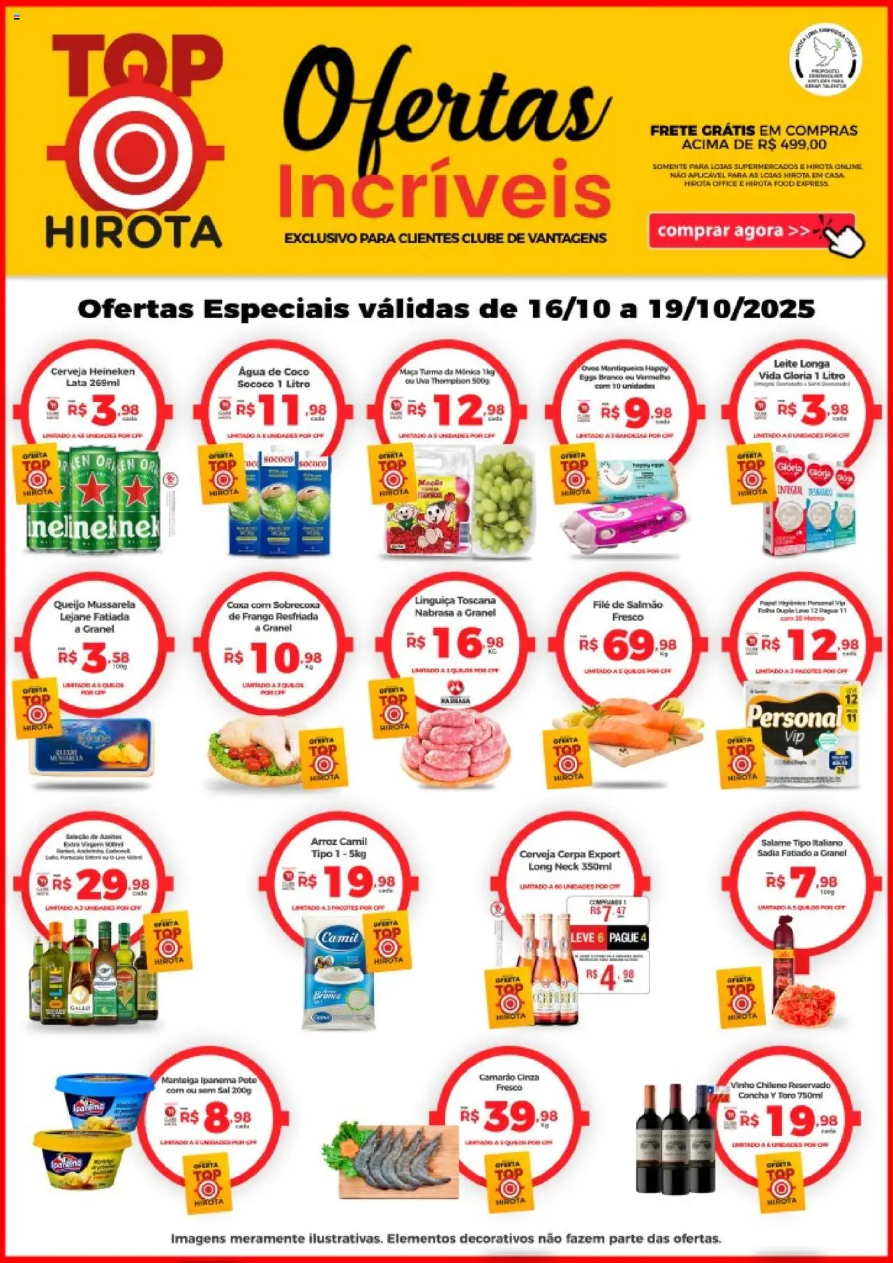 Hirota Food Folheto - válido de 16.10.2025 | Página: 1 | Produtos: Coco, Salmão, Água de coco, Sal