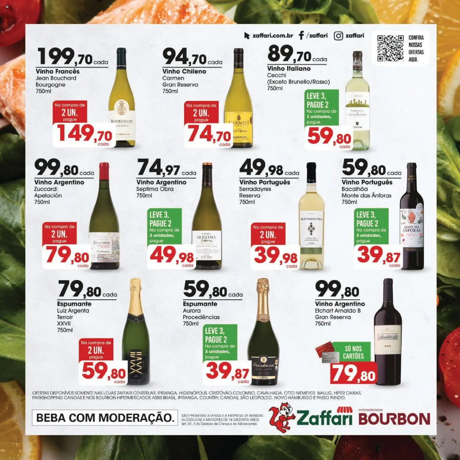 Zaffari Folheto - válido de 26.03.2026 | Página: 8 | Produtos: Espumante, Vinho, Bourbon