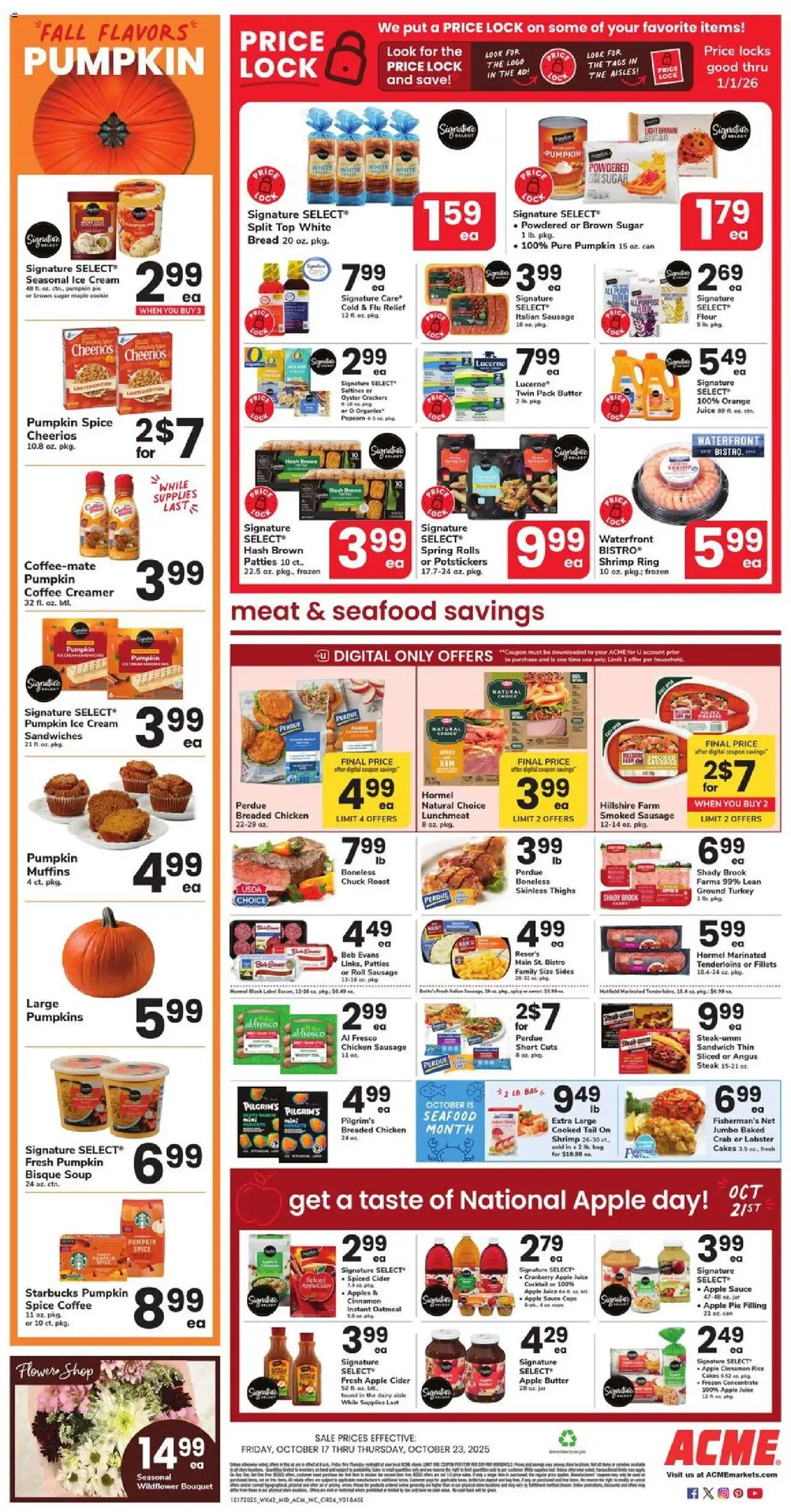 Acme Weekly Ad - NJ - valid from 17.10.2025 | Page: 3 | Products: Butter, Juice, Ice cream, Sugar