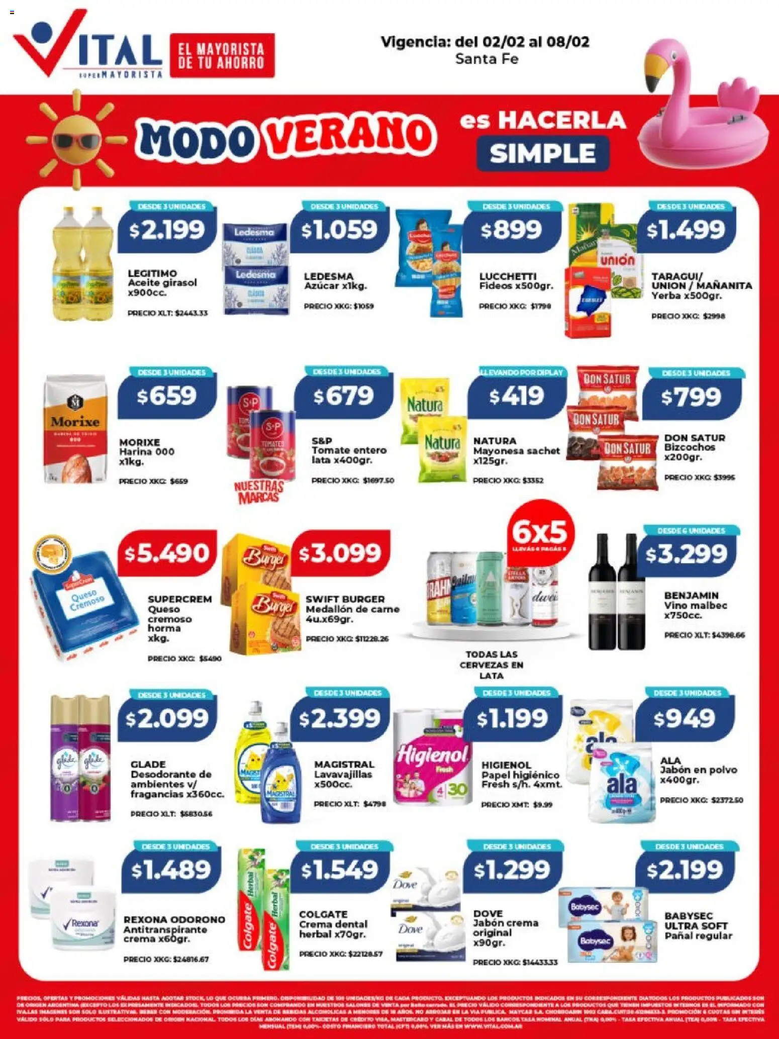 Vital - Ofertas - Santa Fe  │ válido desde el 02.02.2026 | Página: 1 | Productos: Papel higiénico, Polvo, Tomate, Bizcochos