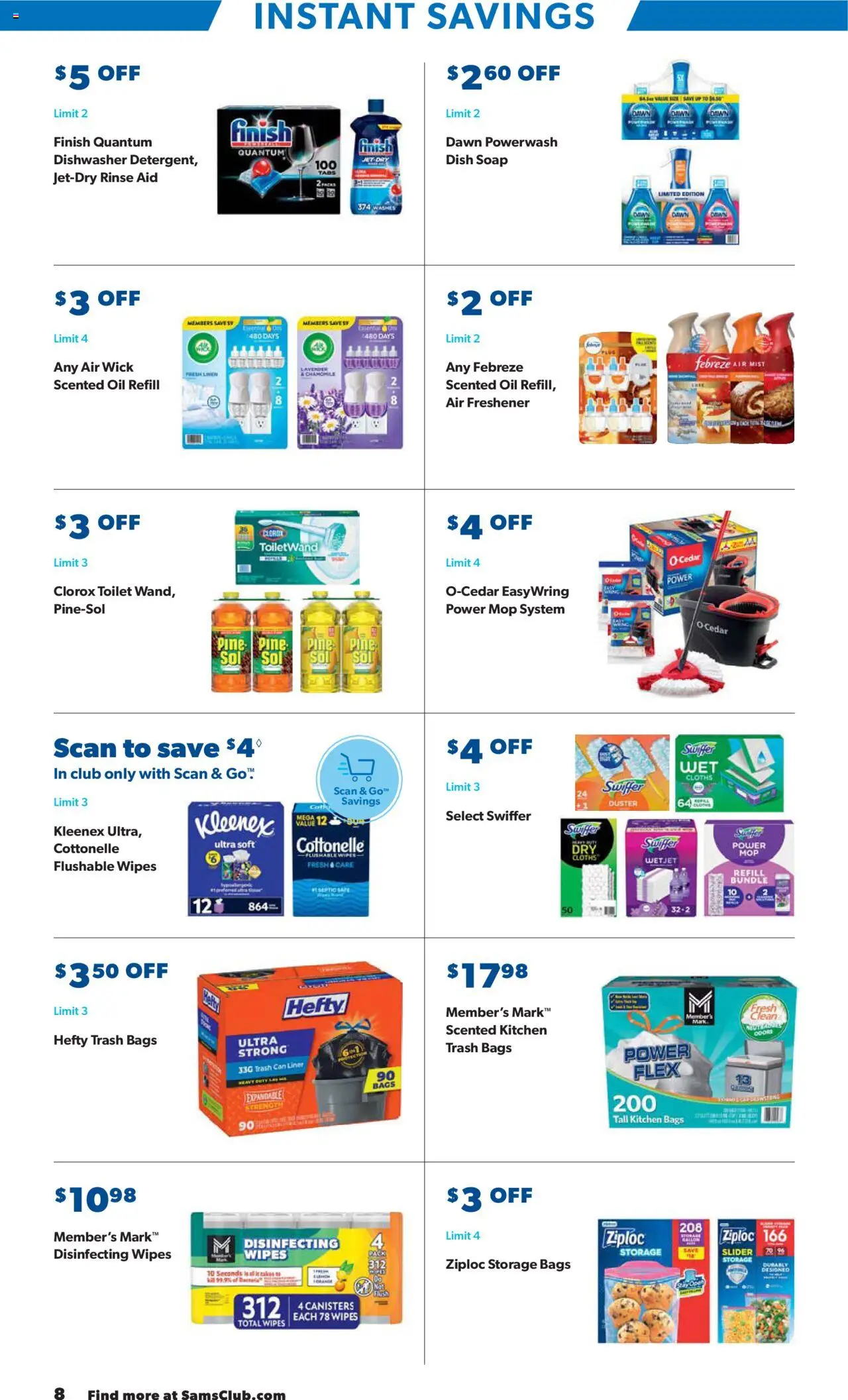 Sam's Club Instant Savings Book September - valid from 27.08.2025 | Page: 8 | Products: Oil, Soap, Dishwasher