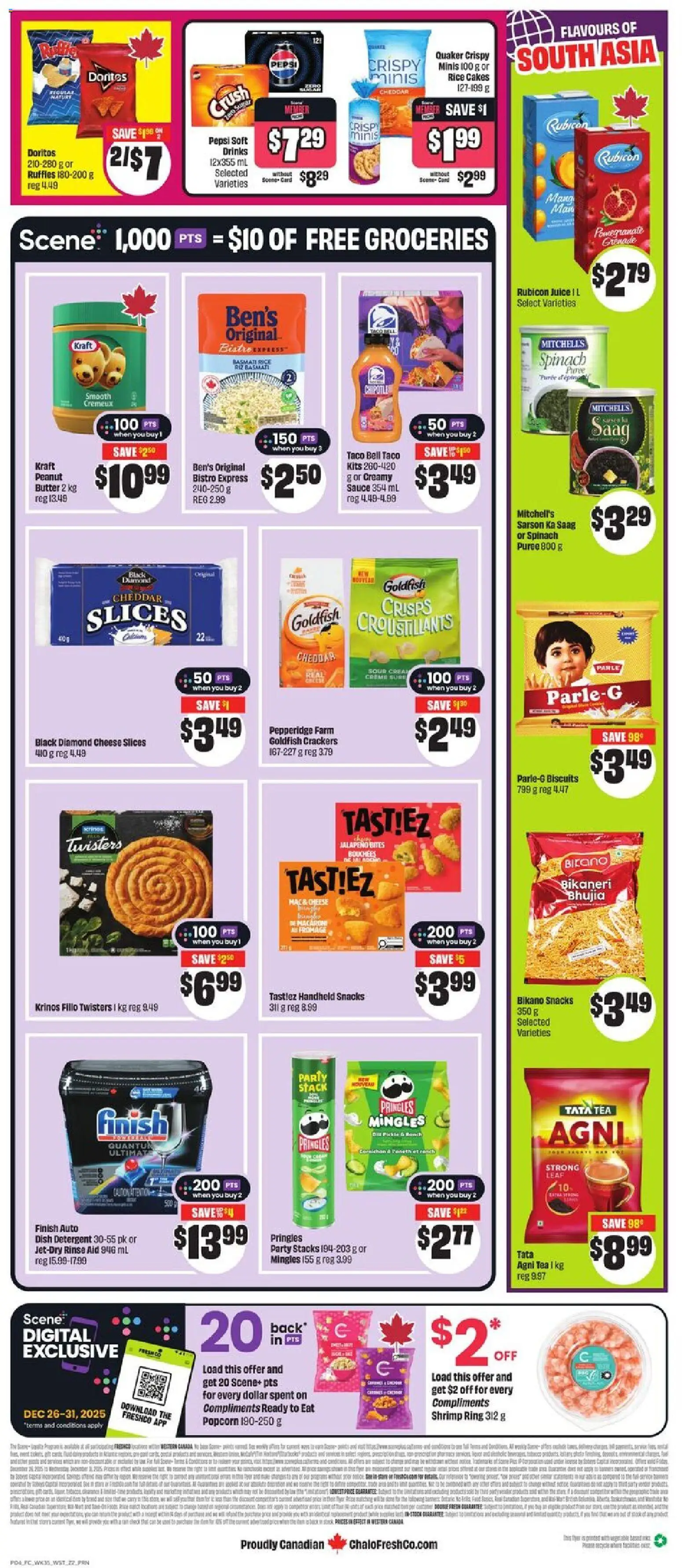 FreshCo flyer valid from 26.12.2025 | Page: 2 | Products: Rice, Sour cream, Butter, Juice