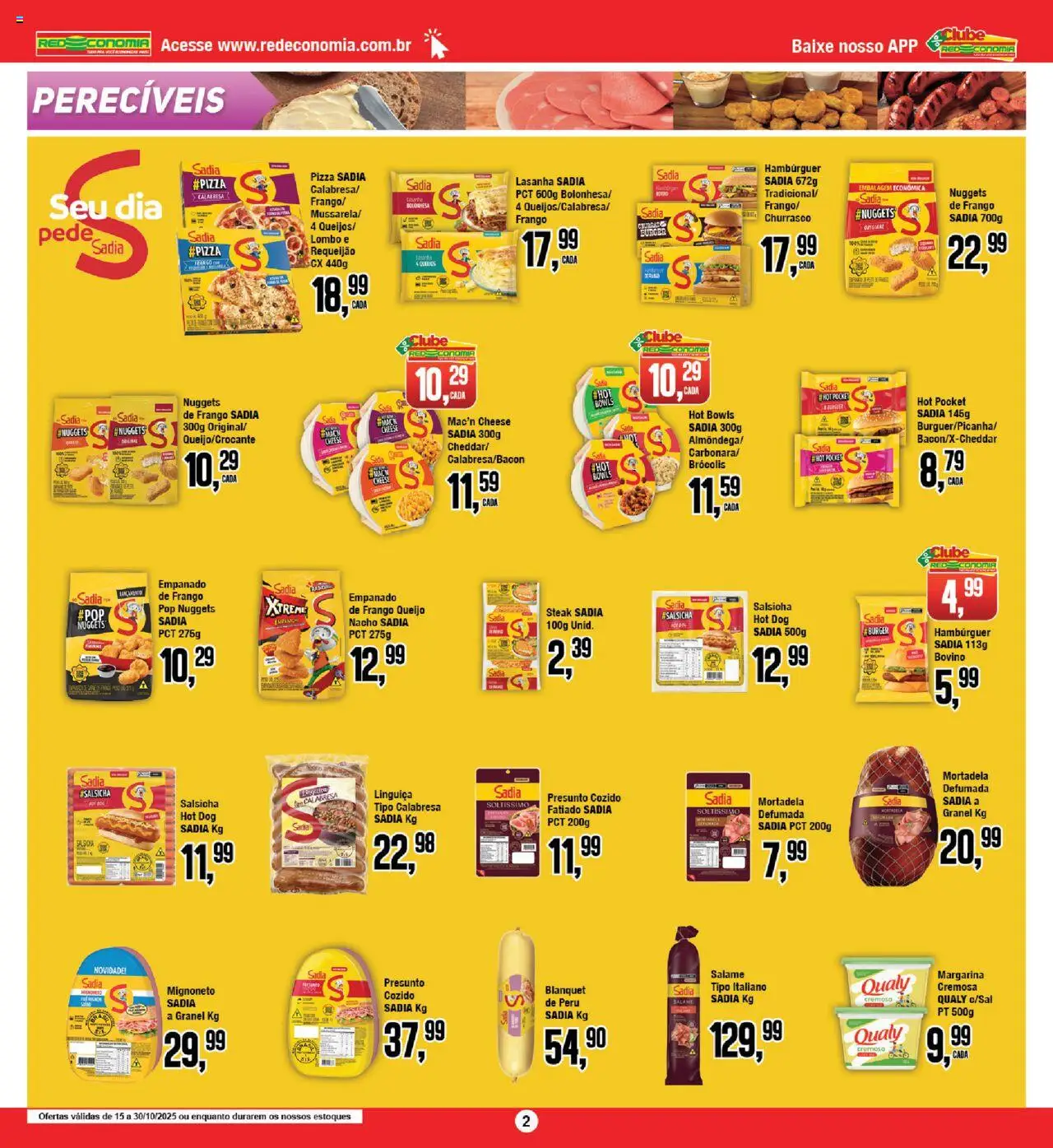 RedEconomia Folheto - válido de 15.10.2025 | Página: 2 | Produtos: Salsicha, Lombo, Queijo, Salame