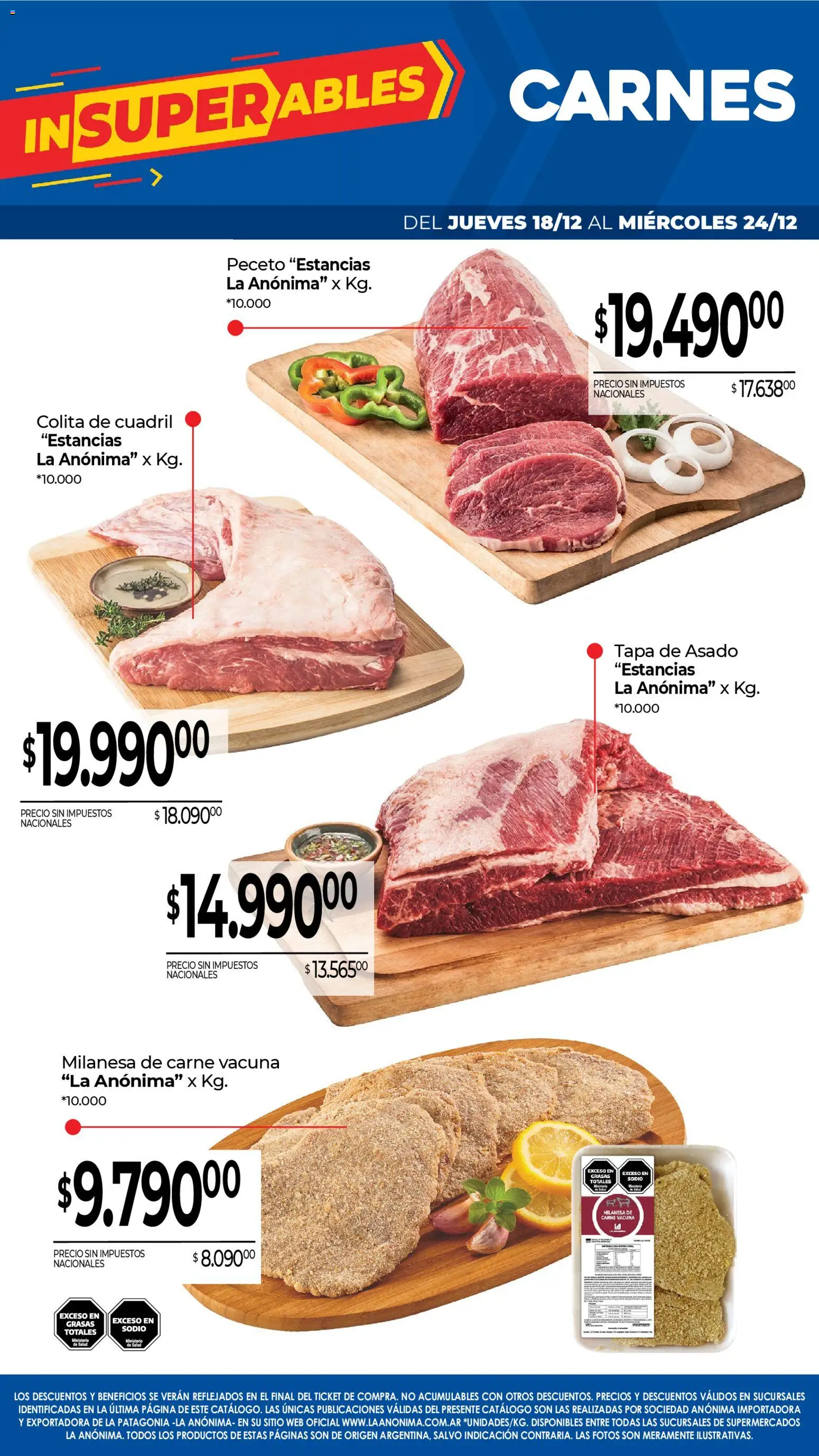 La Anonima catálogo │ válido desde el 18.12.2025 | Página: 2 | Productos: Milanesa