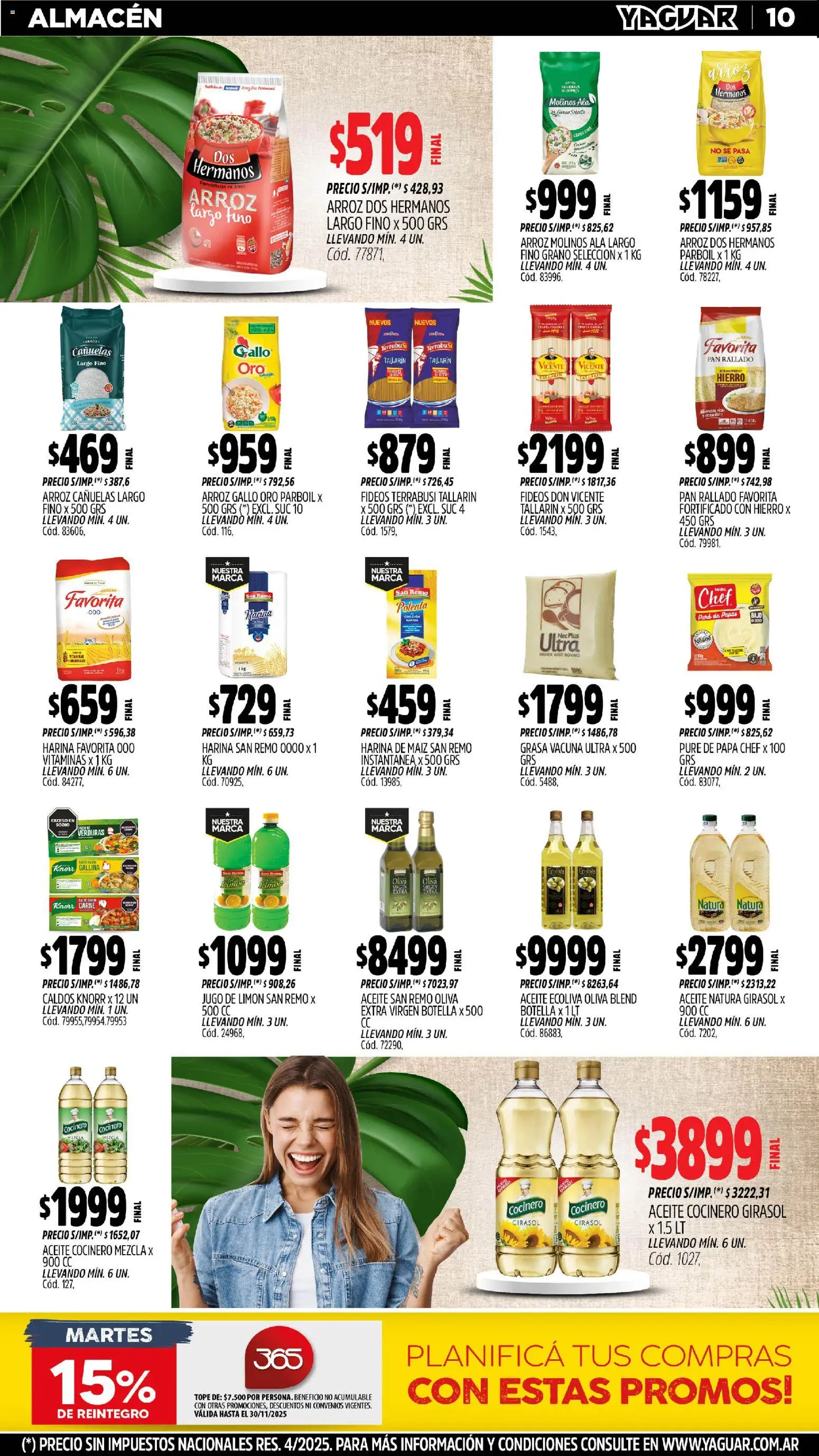 Yaguar - Bahía Blanca │ válido desde el 10.11.2025 | Página: 11 | Productos: Vitaminas, Harina, Maiz, Pan rallado