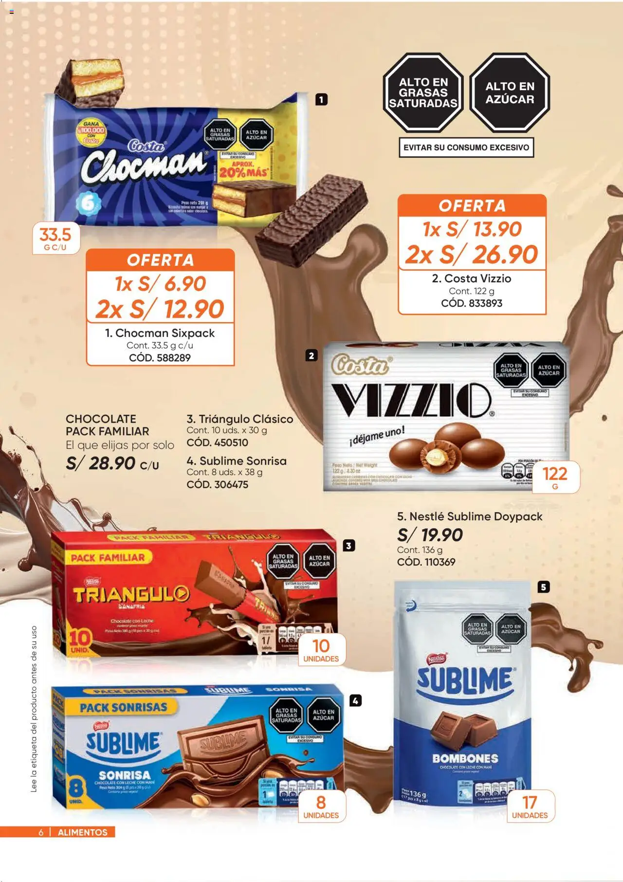 Catálogo Azzorti válido desde 15.09.2025 | Página: 6 | Productos: Leche, Chocolate, Maleta, Peso