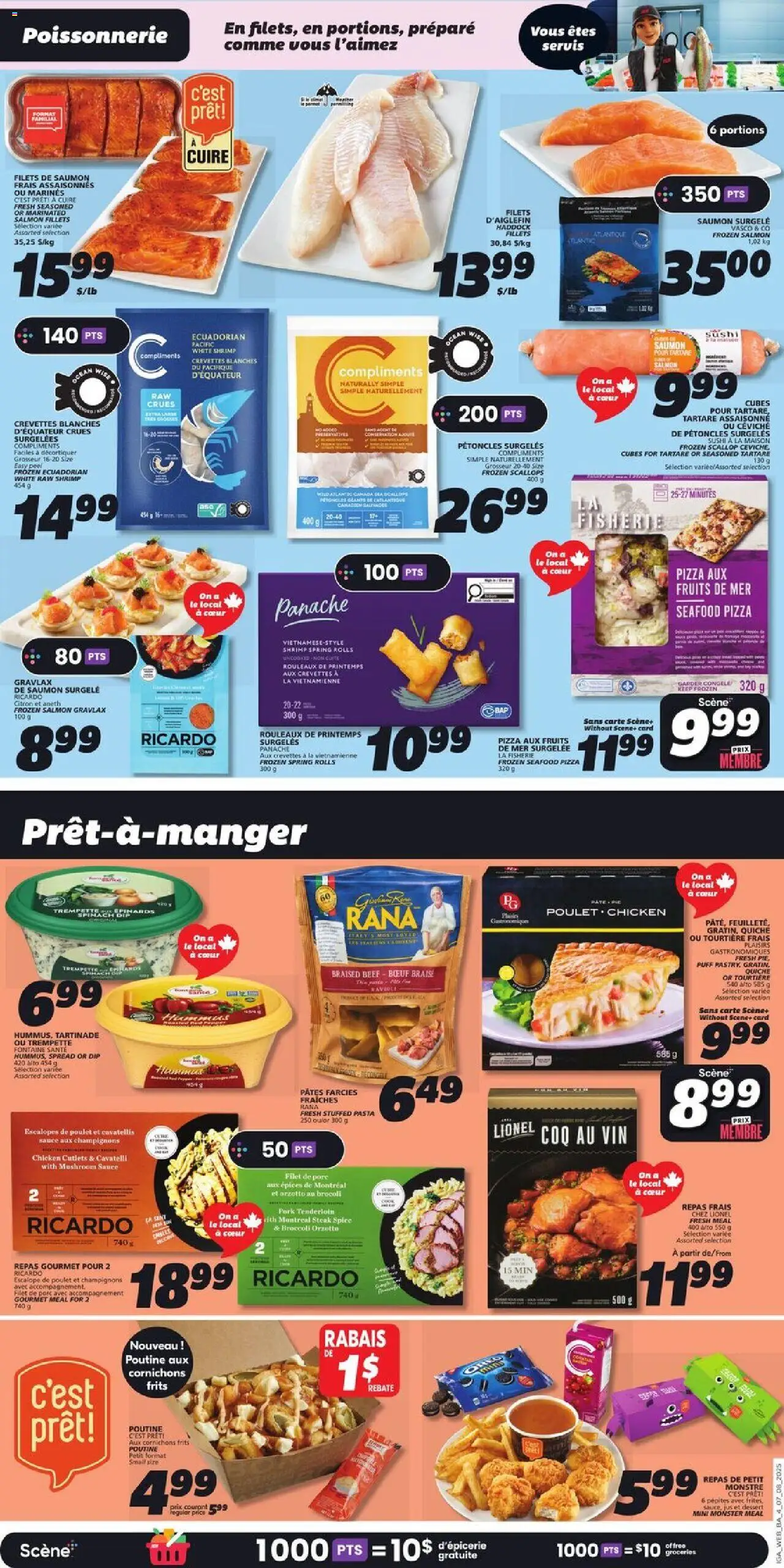 IGA flyer valid from 07.08.2025 | Page: 6 | Products: Pasta, Pizza, Chicken, Pork