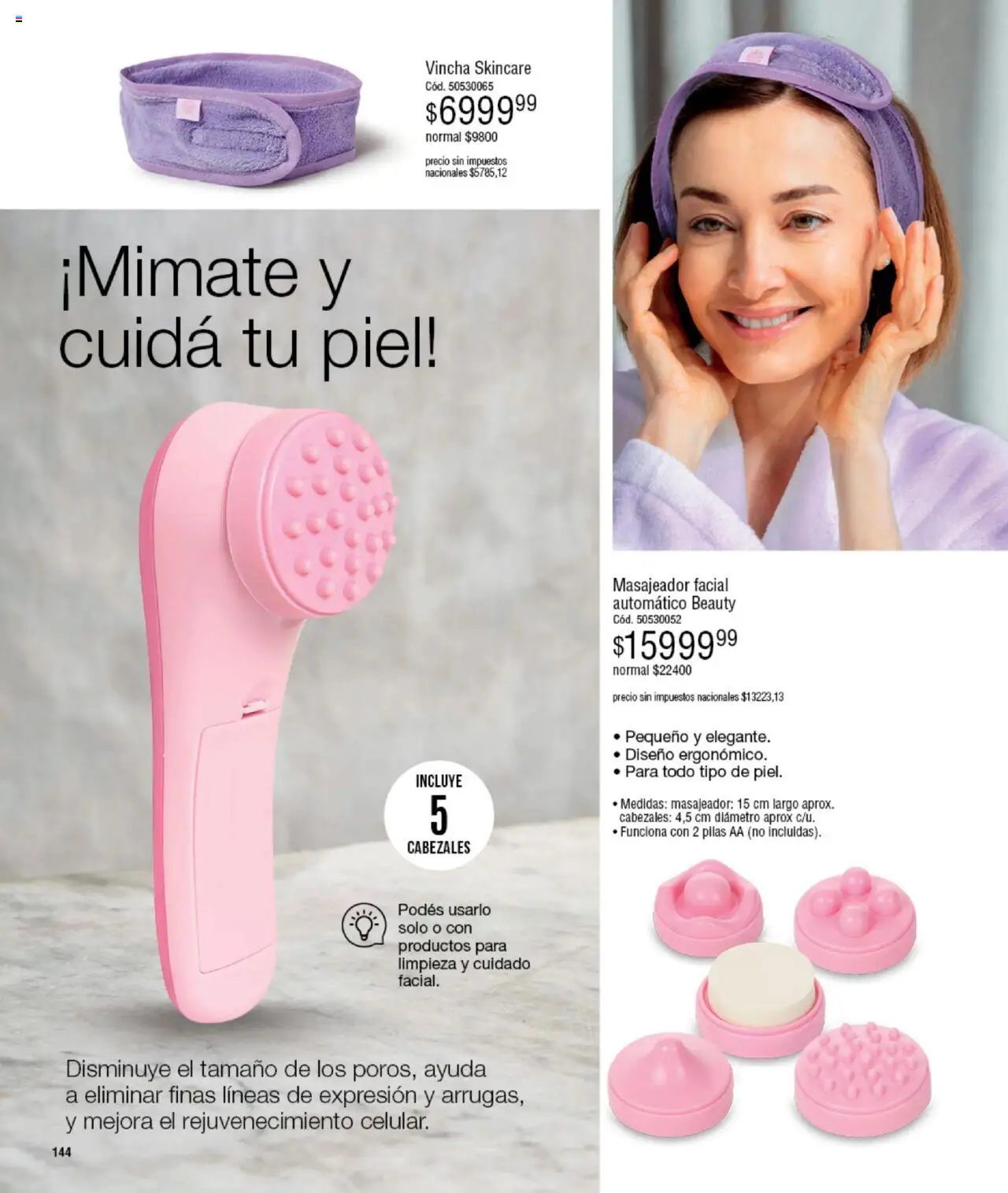 Millanel catálogo │ válido desde el 15.09.2025 | Página: 144 | Productos: Vincha, Pilas, Masajeador facial